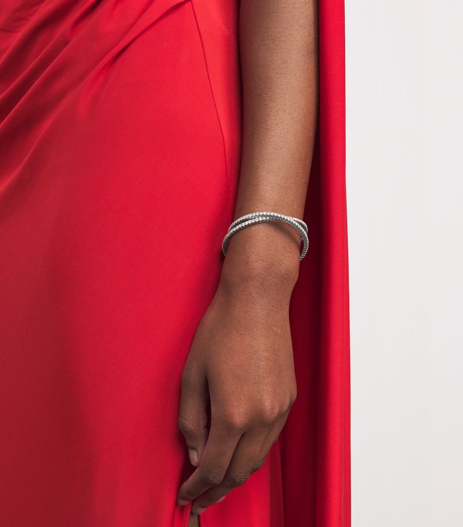 White Gold and Diamond Y-Couture Crossover Bracelet WHITE GOLD Image 2