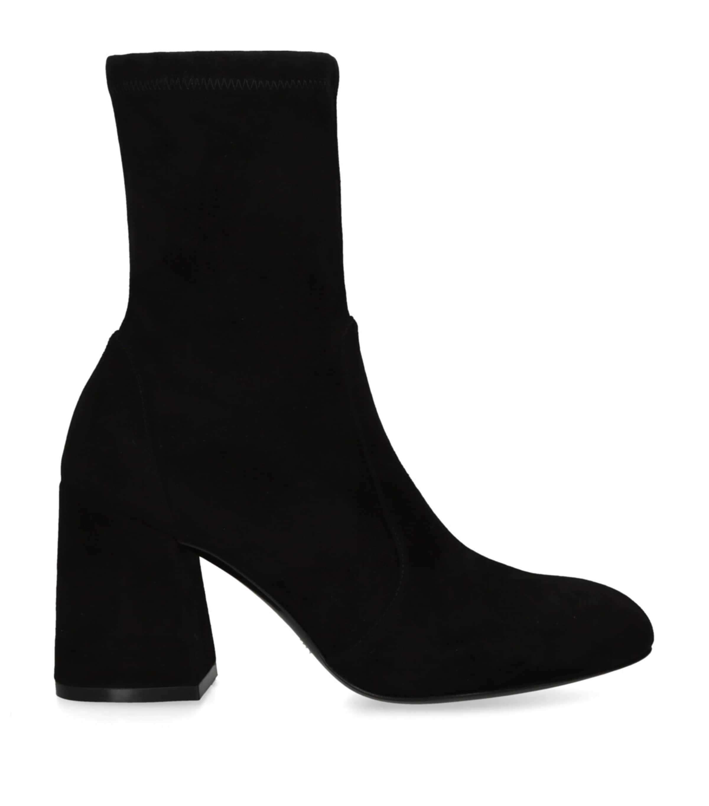 Shop Stuart Weitzman Suede Ankle Boots 85 In Black