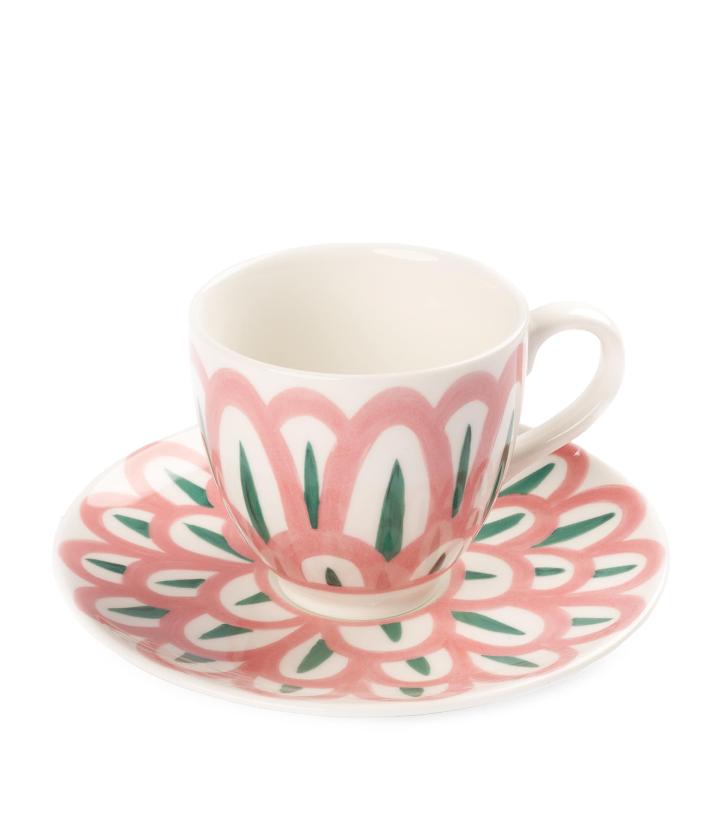 Themis Z Porcelain Symi Teacup And Saucer In Pink