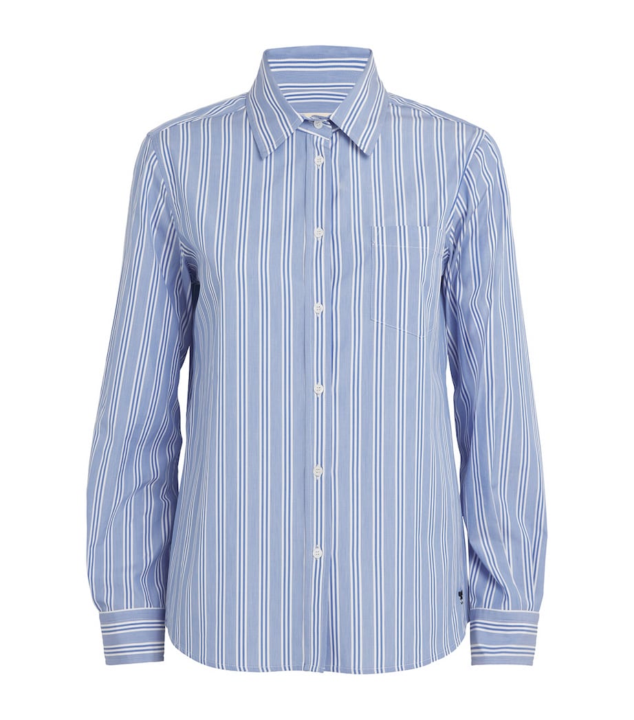 Cotton Poplin Stripe Shirt LIGHT BLUE Image 1