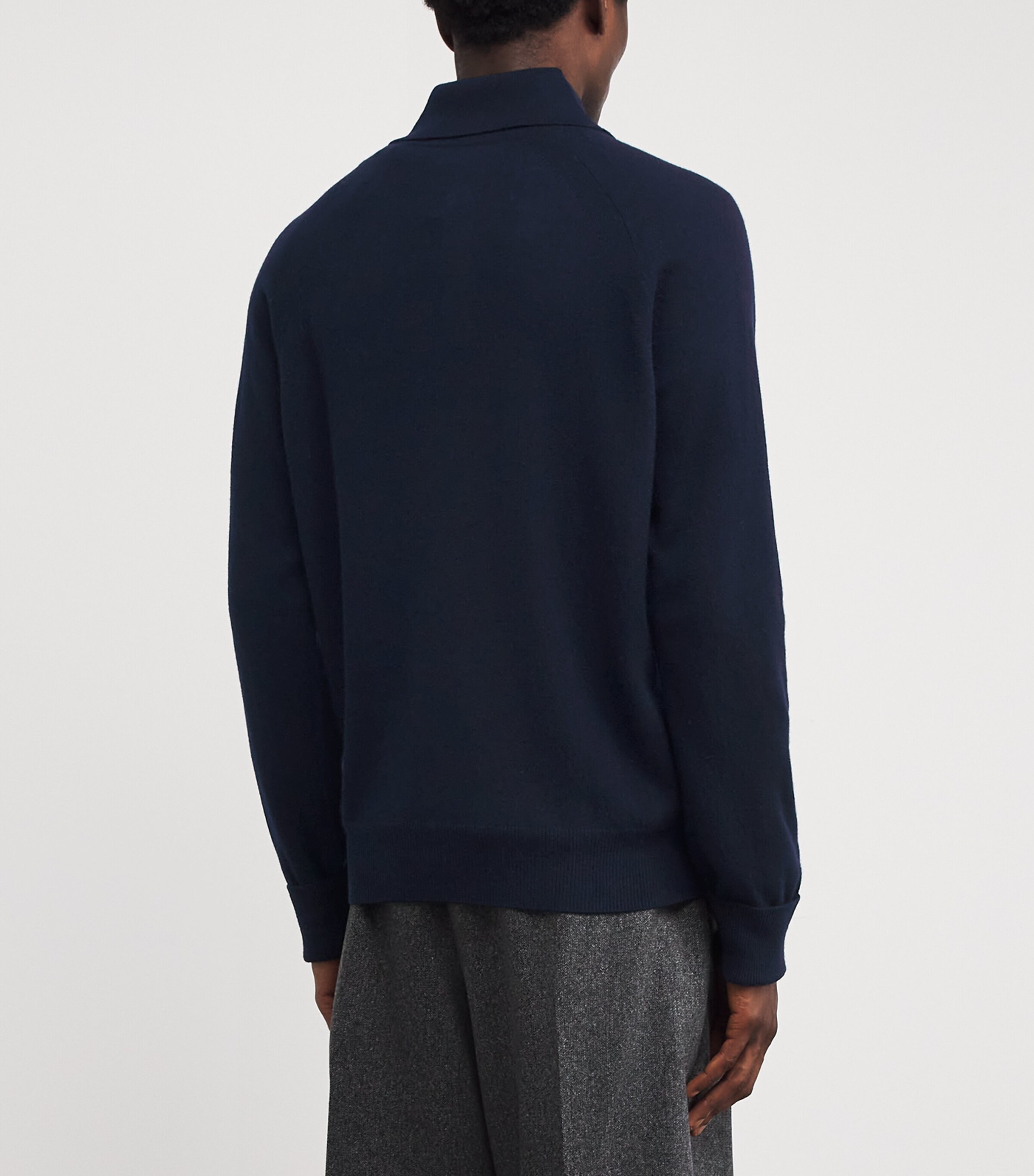 Paul Smith Mens Cashmere Polo  Sweater Dark Navy Image 4