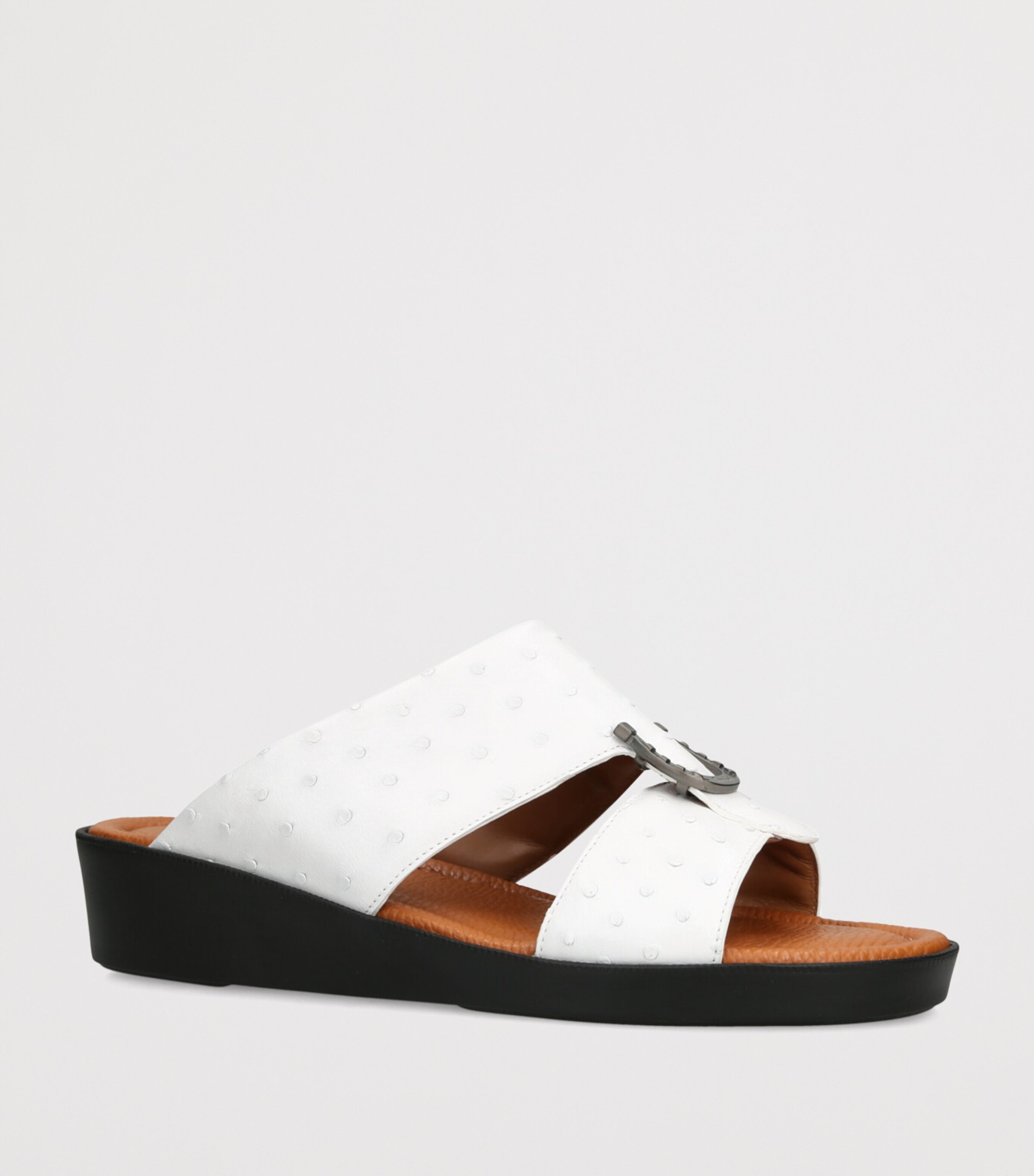 Brotini Leather Struzzo Sandals White Image 3