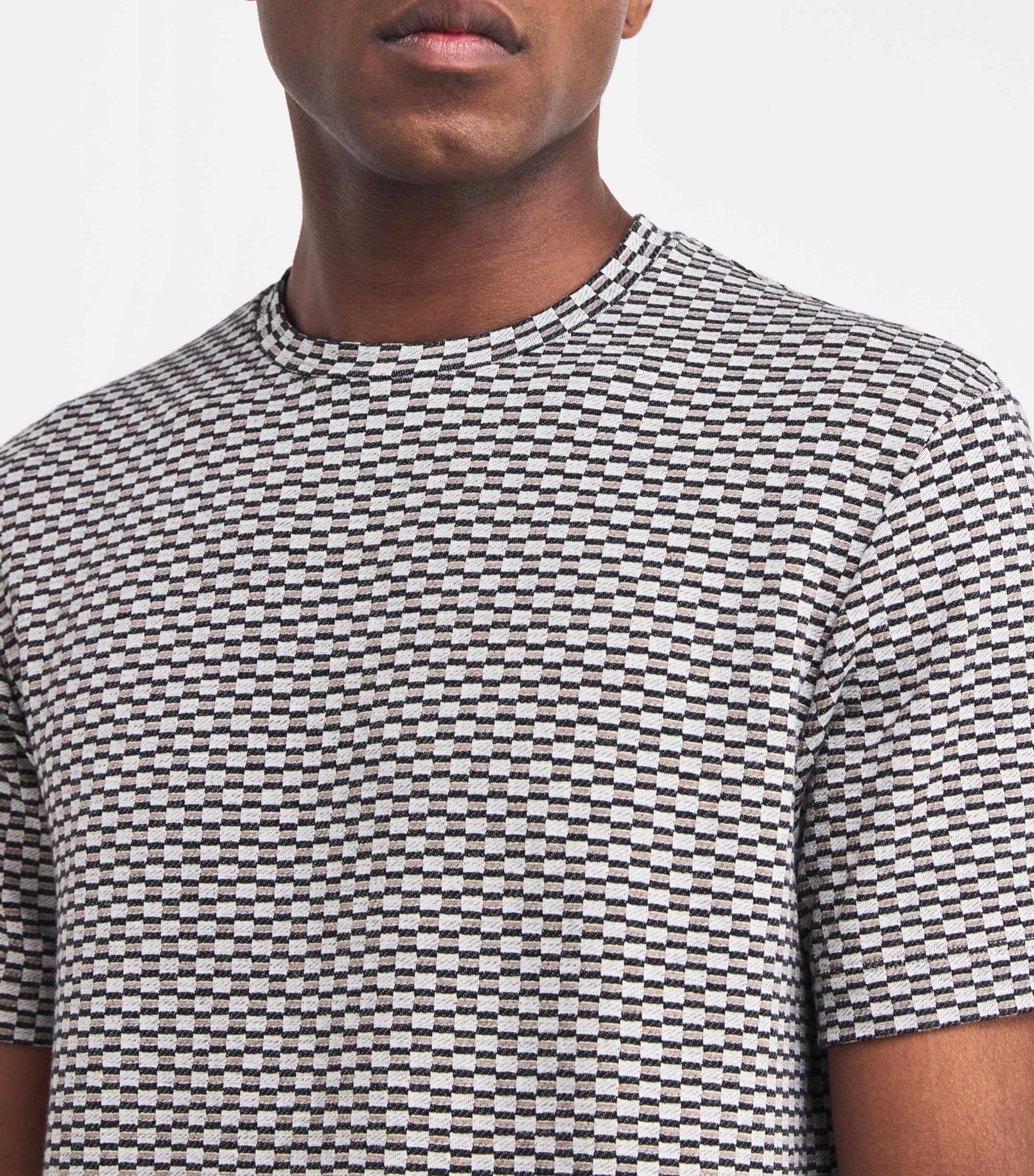 Giorgio Armani Jacquard-Check T-Shirt | Harrods UK