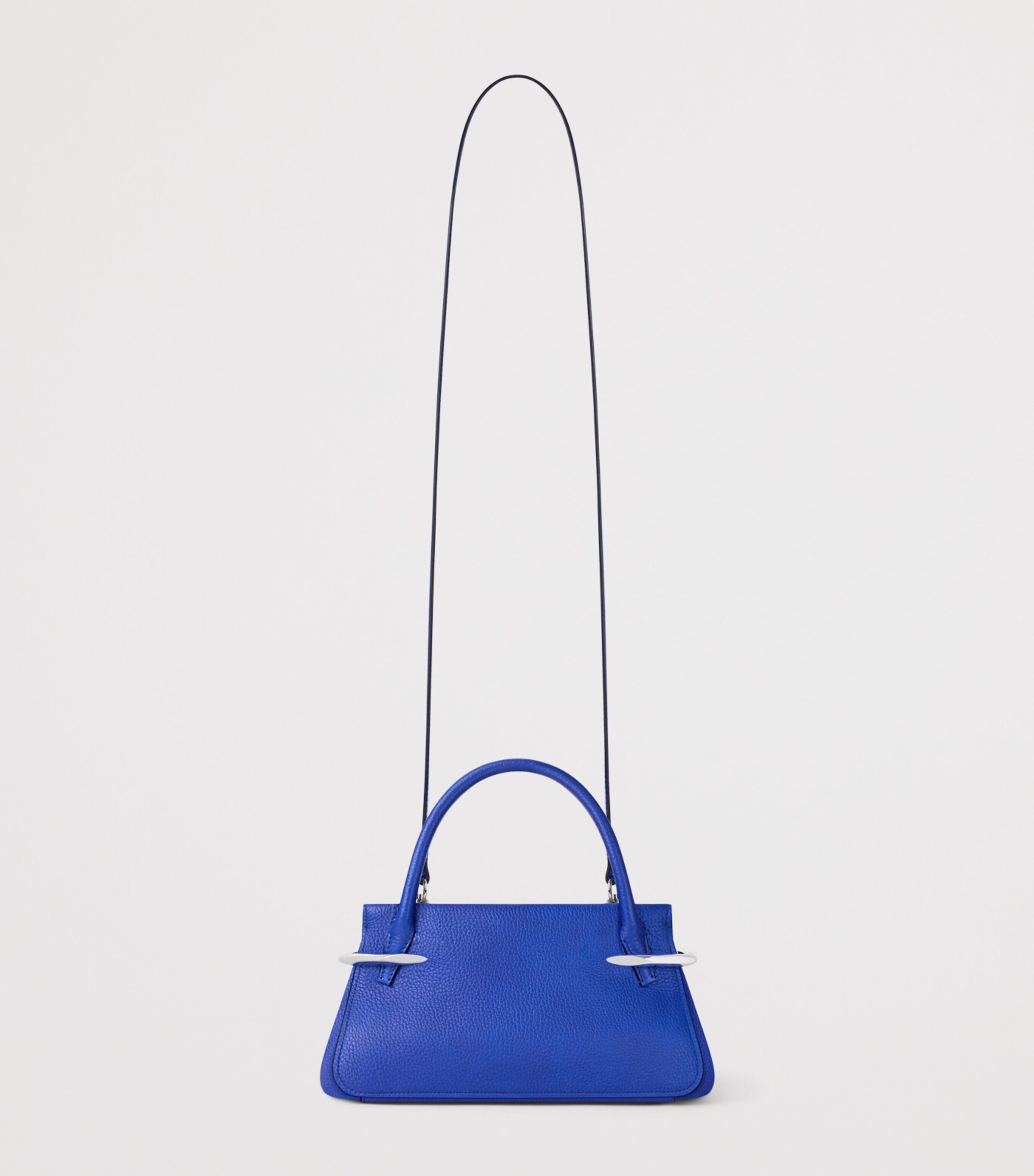 Mini Leather Pinch Top-Handle Bag COBALT BLUE Image 4