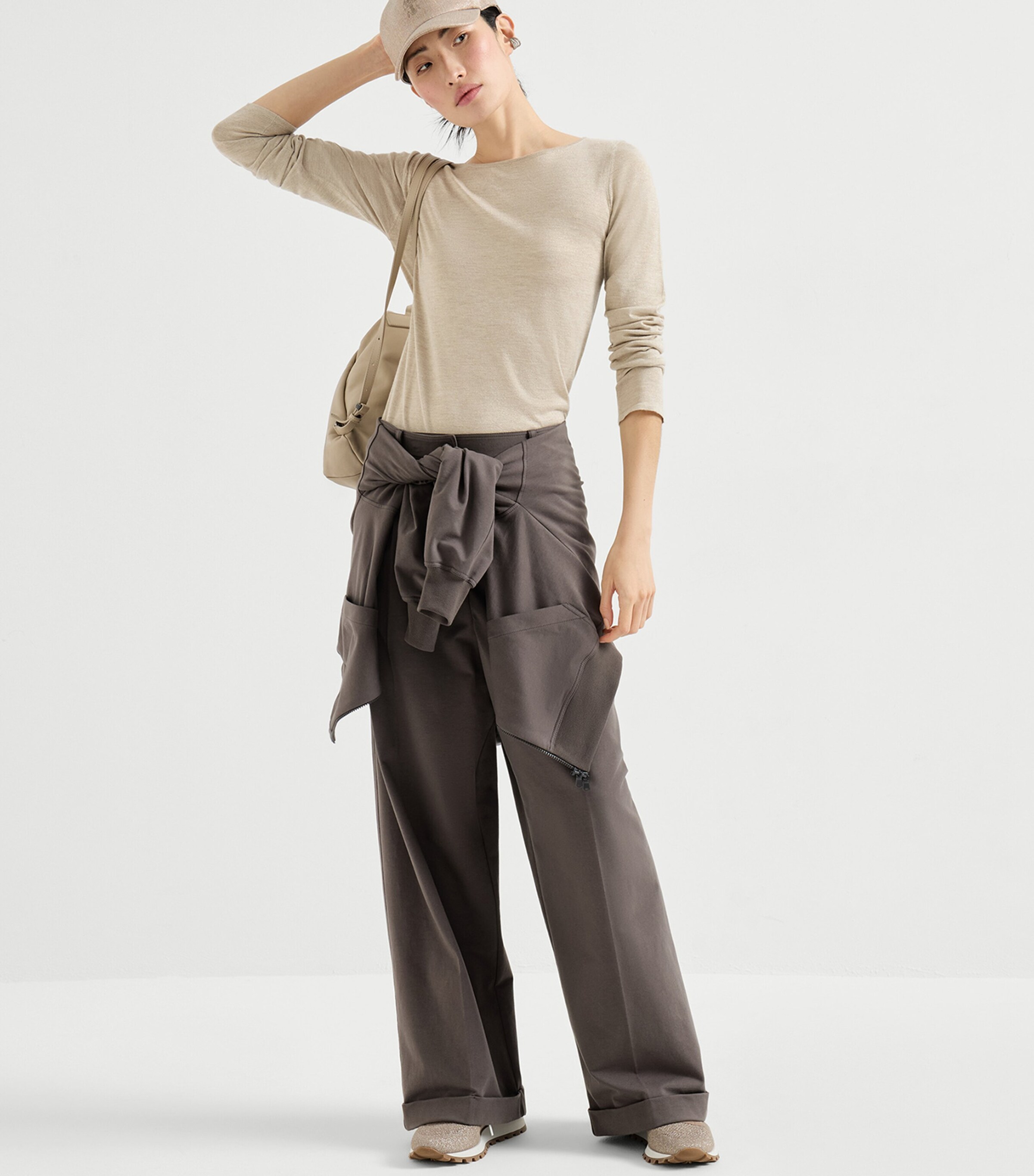 Brunello Cucinelli Womens Cashmere-Silk-Blend Sweater Image 5