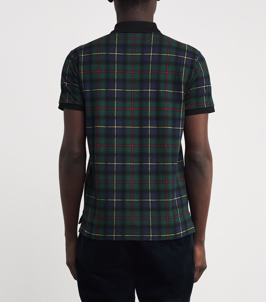 Cotton Mesh Tartan Polo Shirt MULTI Image 4