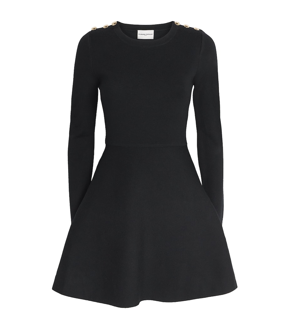 Knitted Mini Dress BLACK Image 1