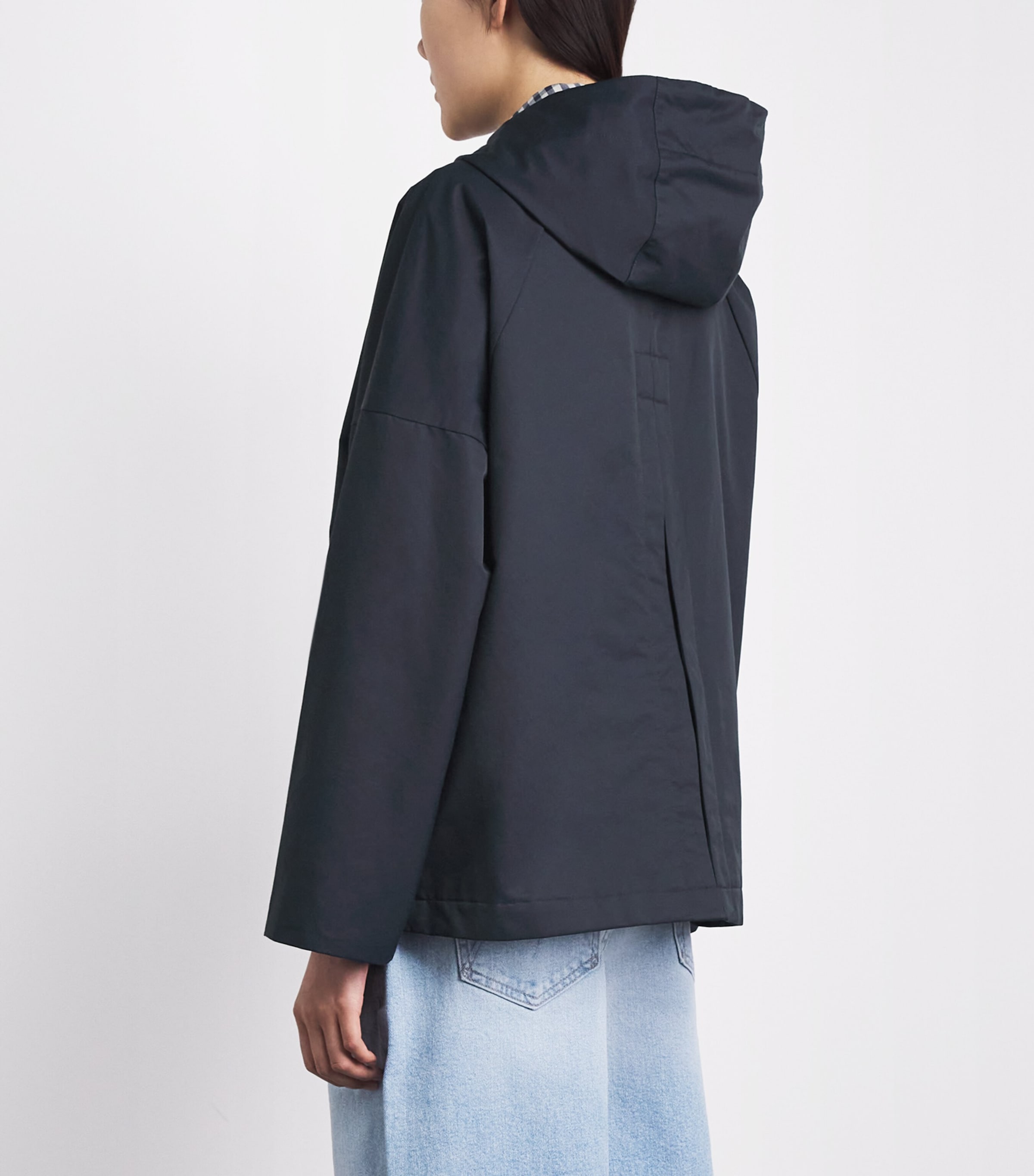 Barbour Womens Showerproof Kingswood Hooded Jacket Dark Navy Image 5