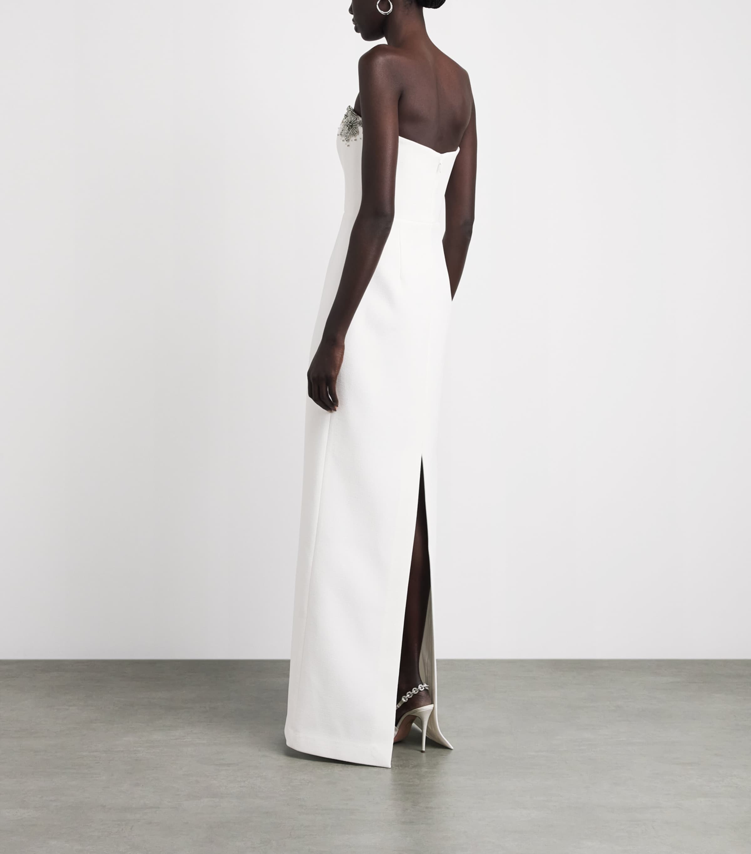 Rebecca Vallance Womens Strapless Melva Maxi Dress Ivory Image 4