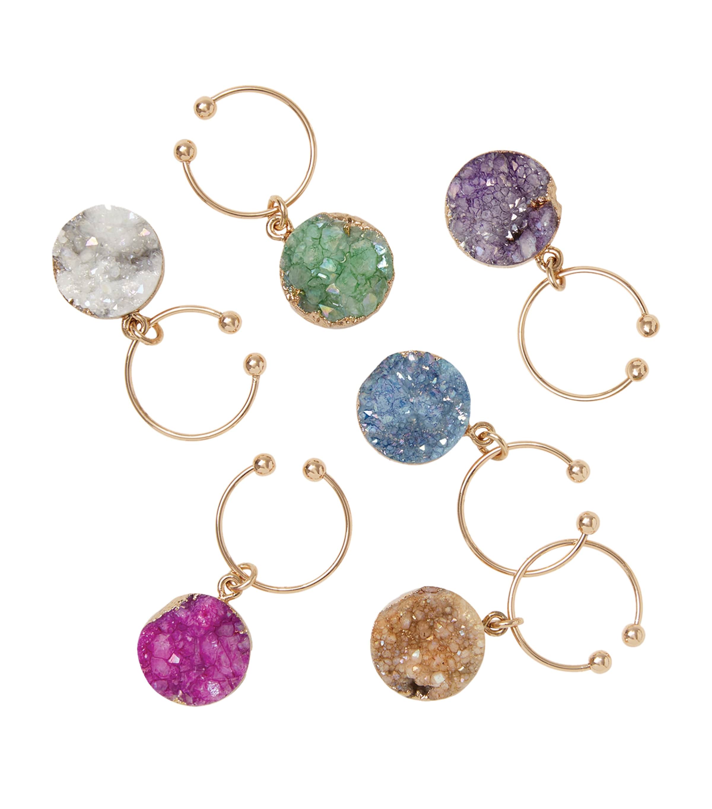 Joanna Buchanan Druzy Wine Charms (Set of 6) | Gifts | Gifts for Her | Dining | Barware | Wine Accessories