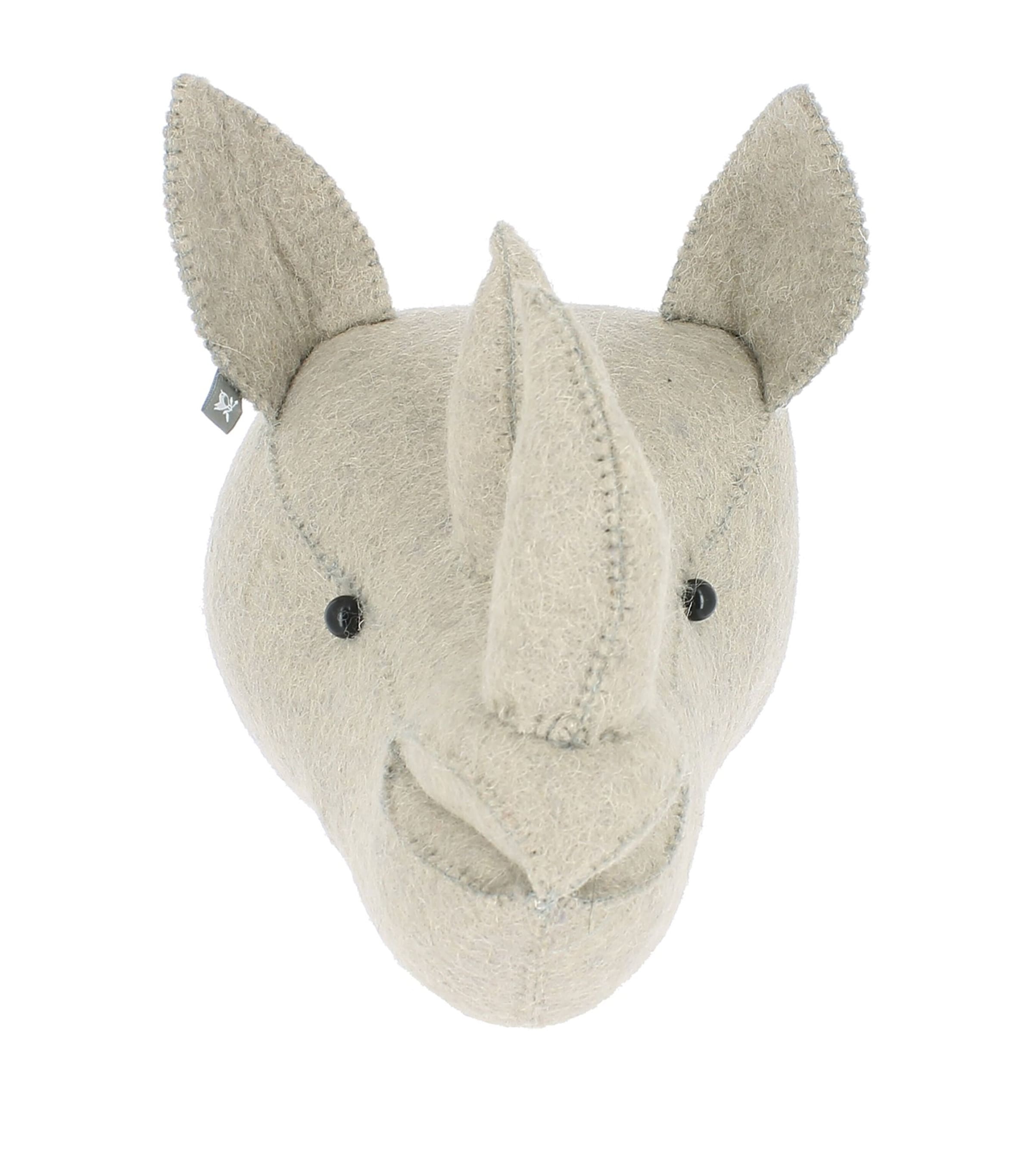 Fiona Walker Noah's Ark Mini Rhino Head (21cm) | Gifts | Gifts for Babies | Toys | Bears & Soft Toys