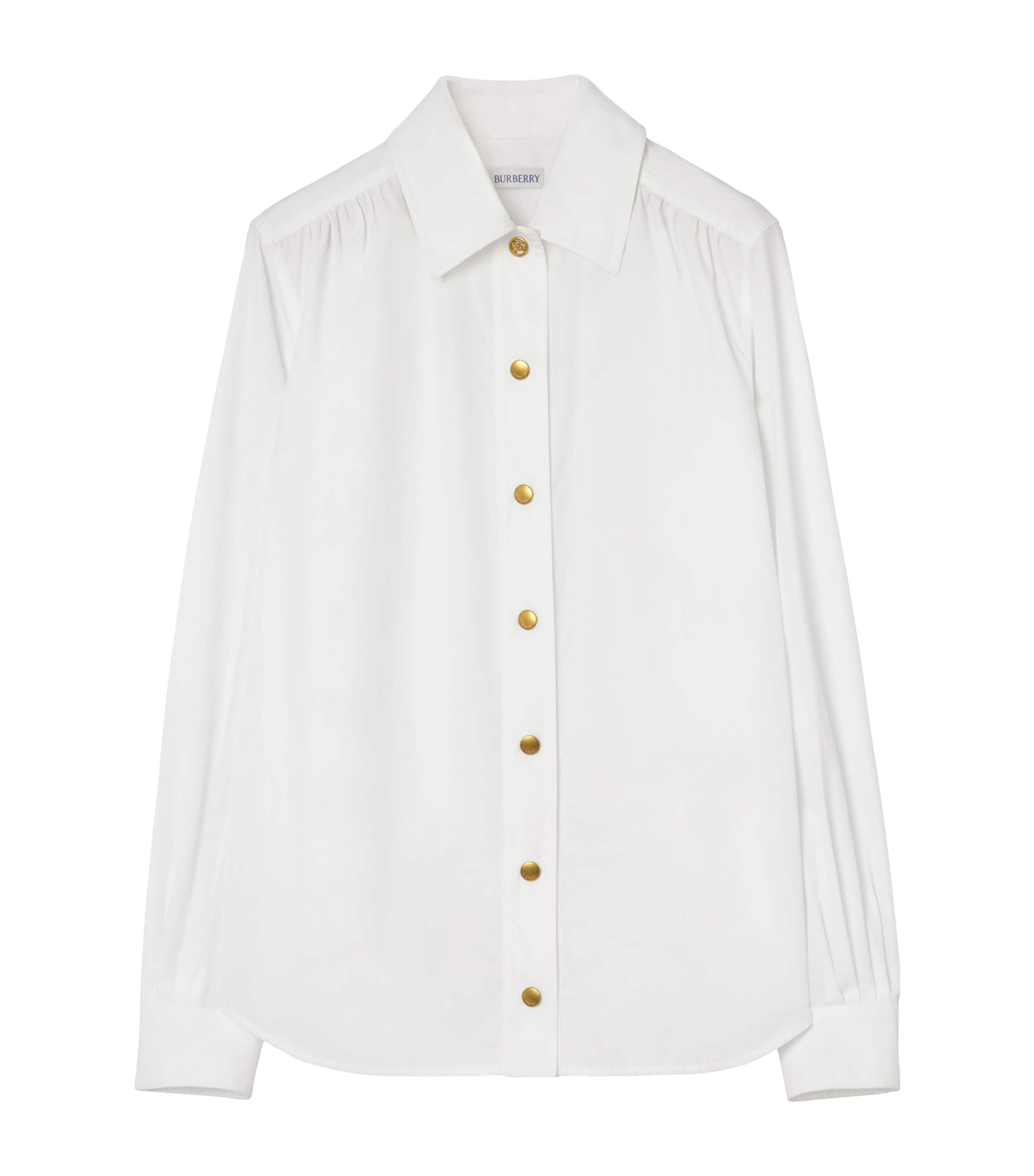 Burberry Womens Cotton Poplin Shirt White Image 1