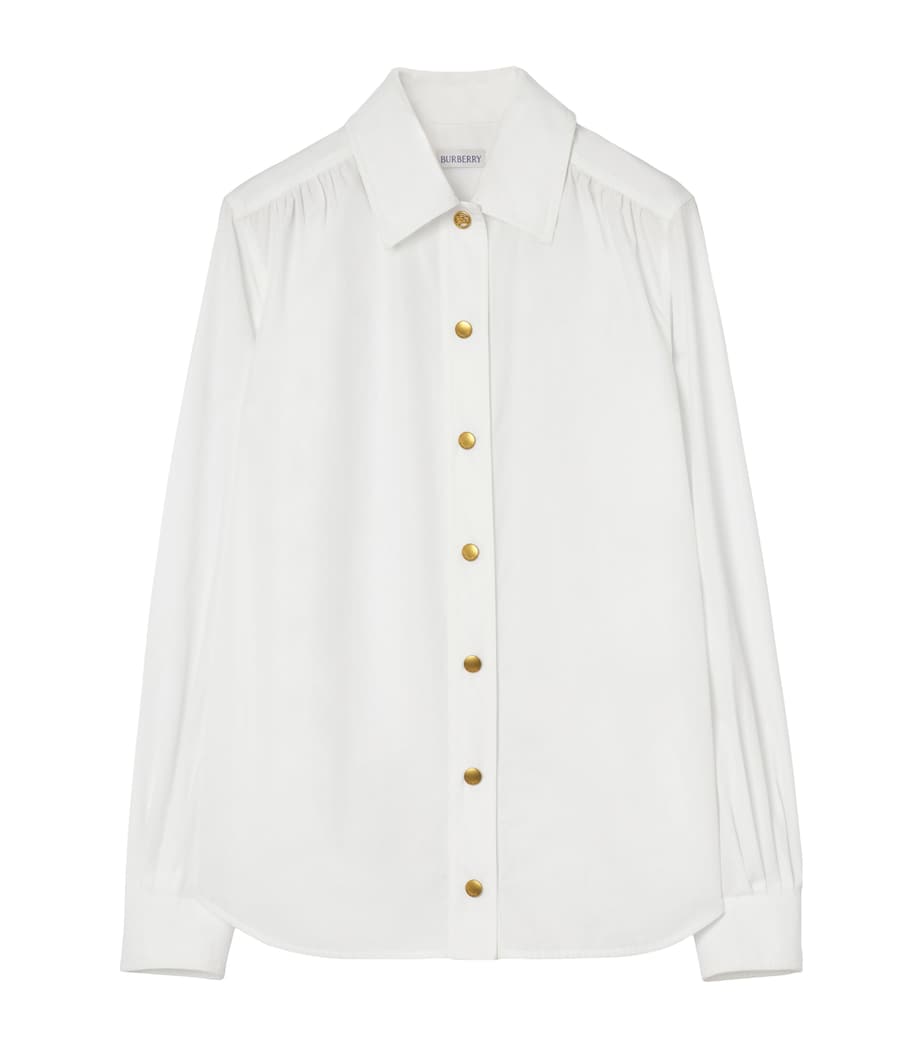 Burberry Womens Cotton Poplin Shirt White Image 1