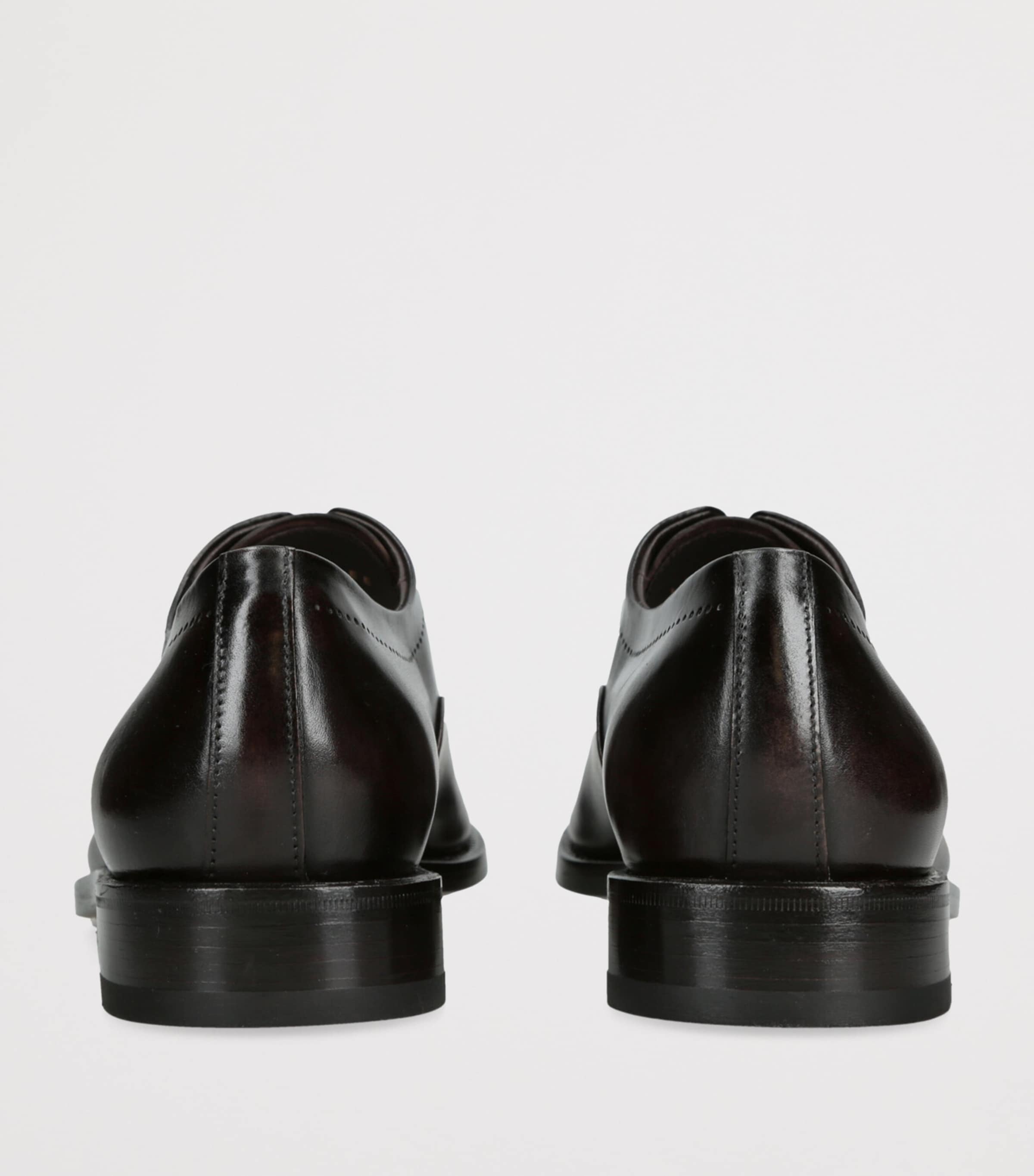 Leather Albert Derby Shoes DARK BROWN Image 2