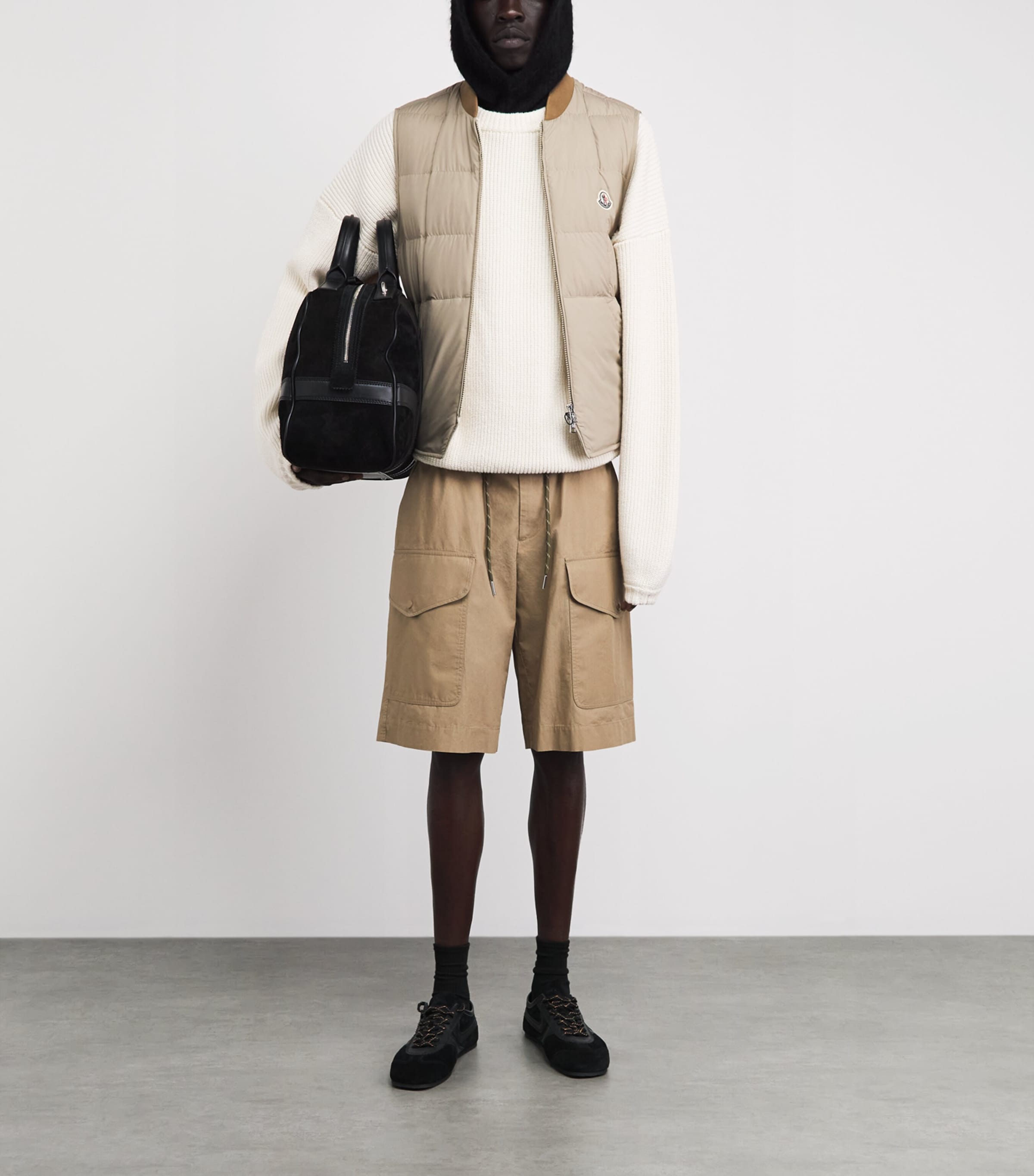 Moncler Mens Cotton Poplin Cargo Shorts Image 2