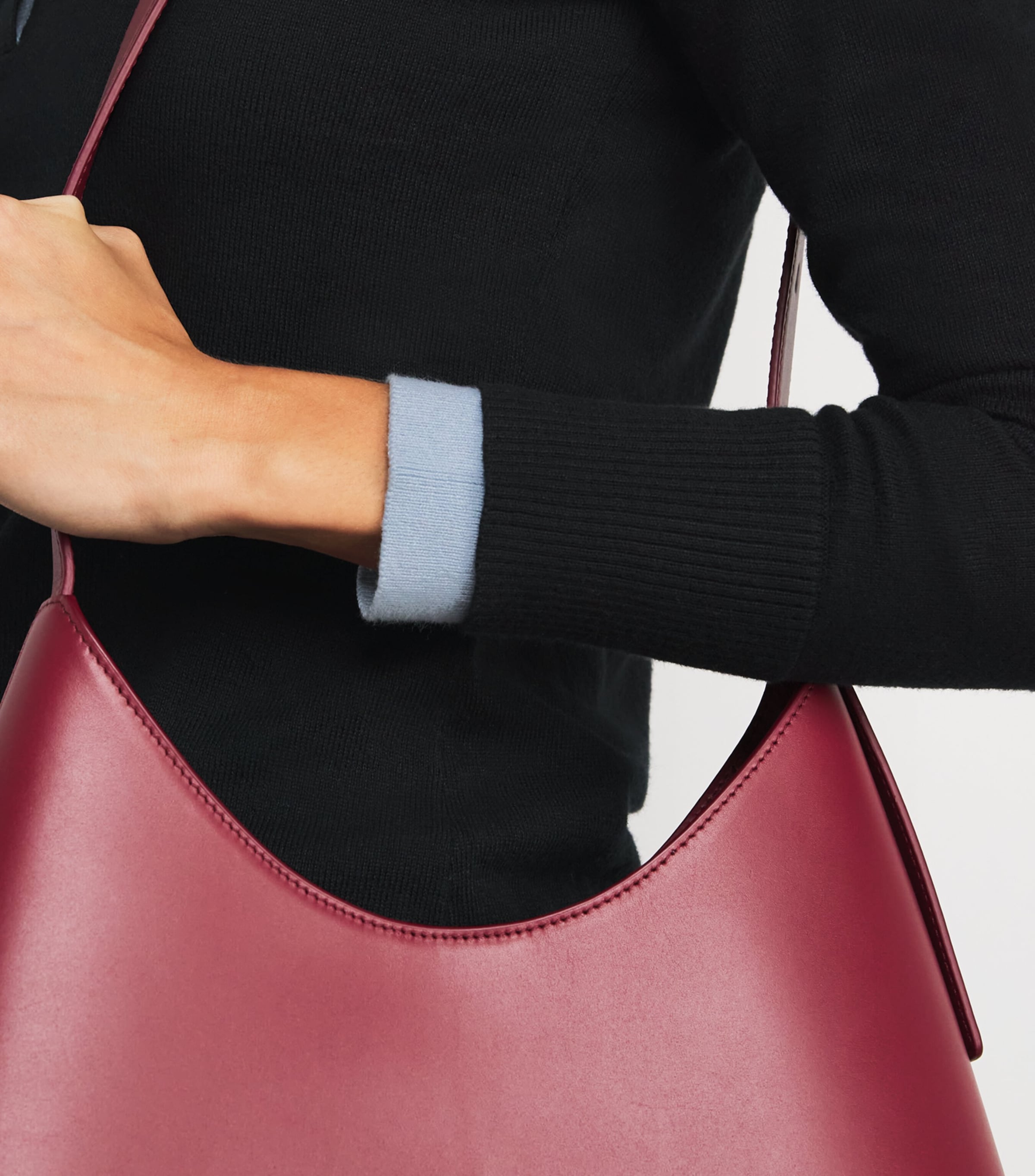 Cotton-Cashmere Polo Sweater BLACK Image 6