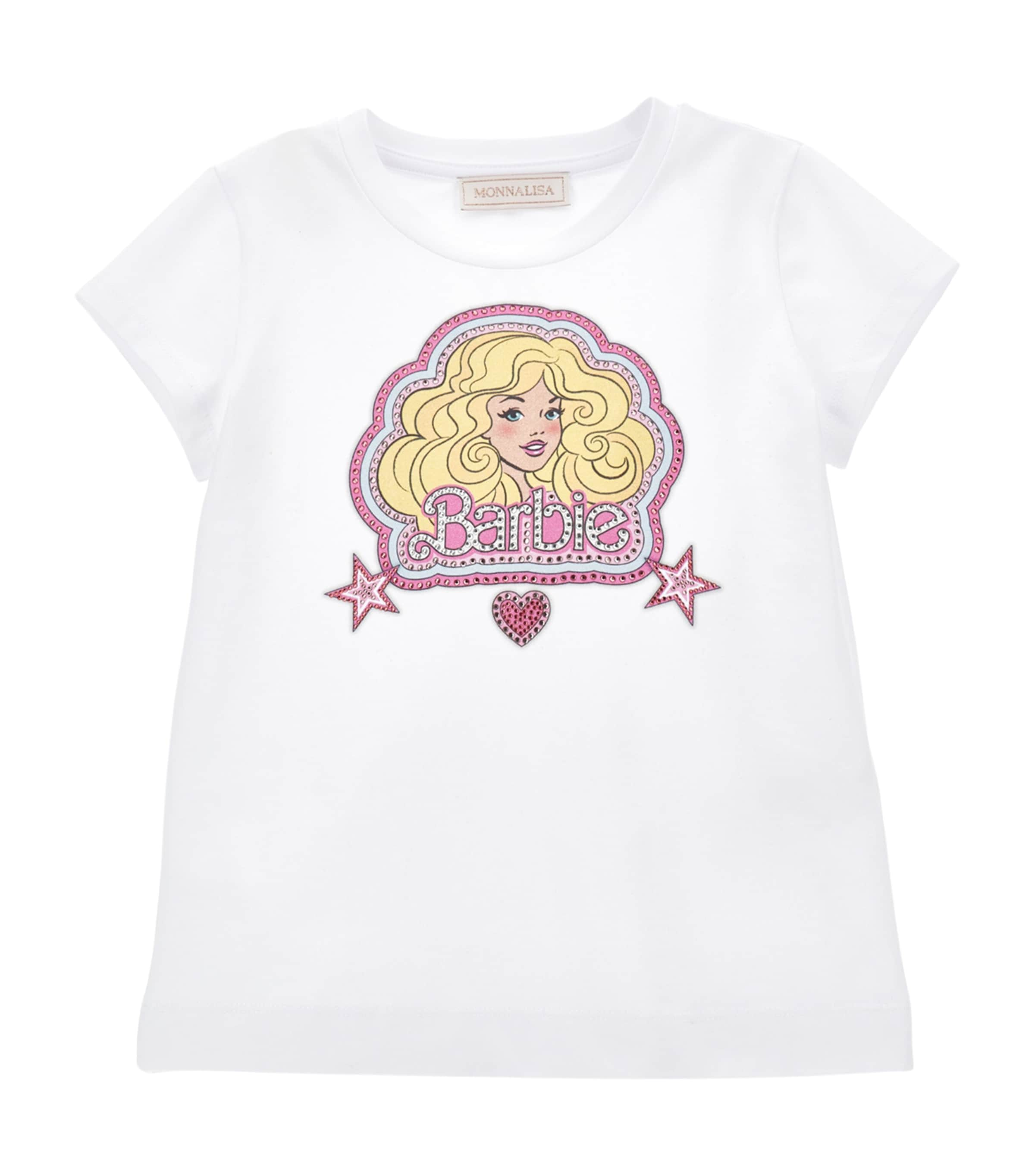 Shop Monnalisa X Barbie Stretch-cotton T-shirt In White