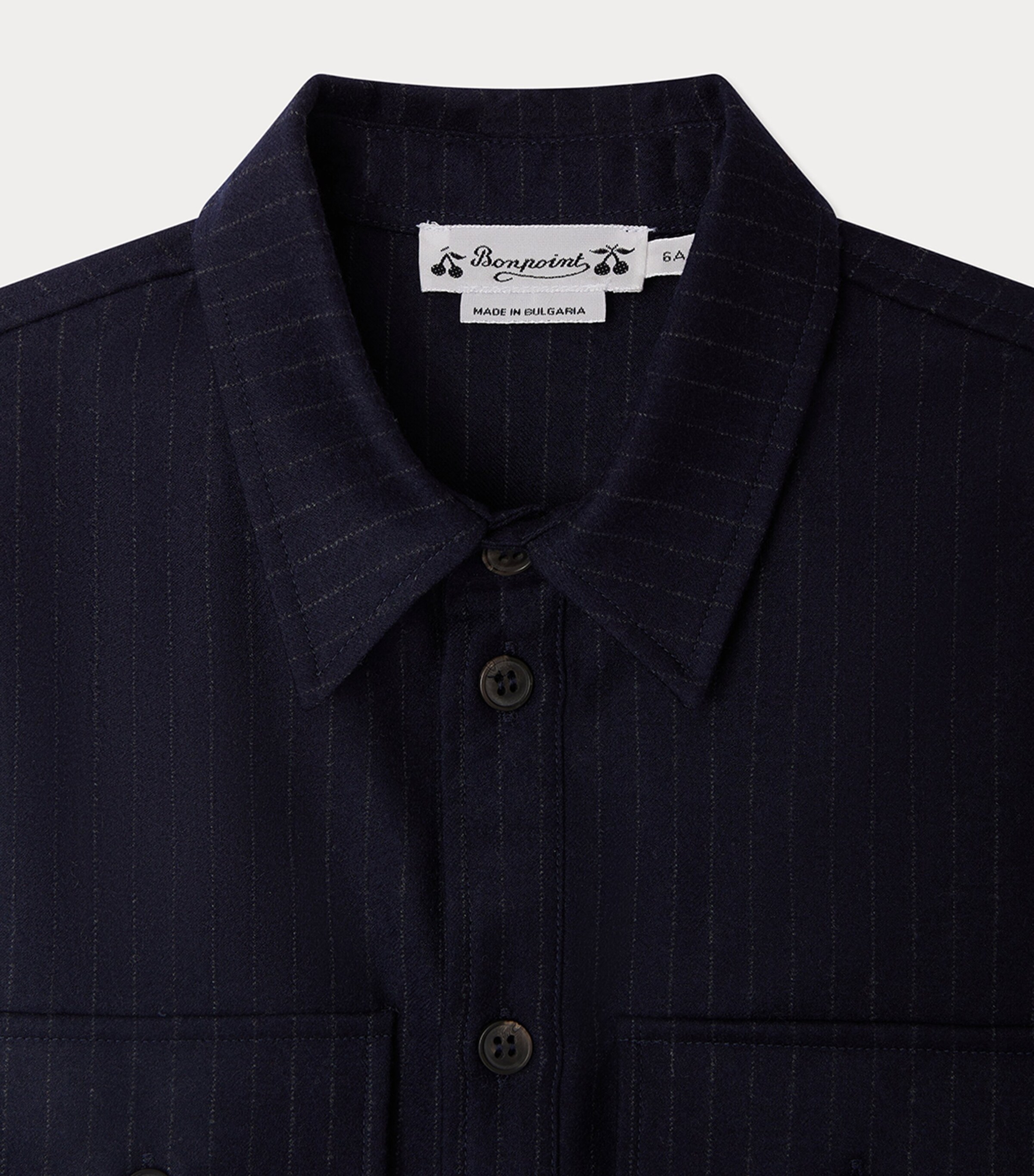 Wool Gustave Tennis Shirt (4-8 Years) BLEU NUIT Image 3