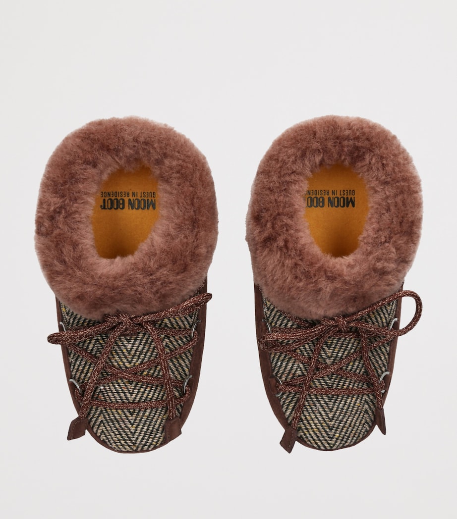 x Guest In Residence Suede Shearling-Trim Chalet Mules BROWN Image 4