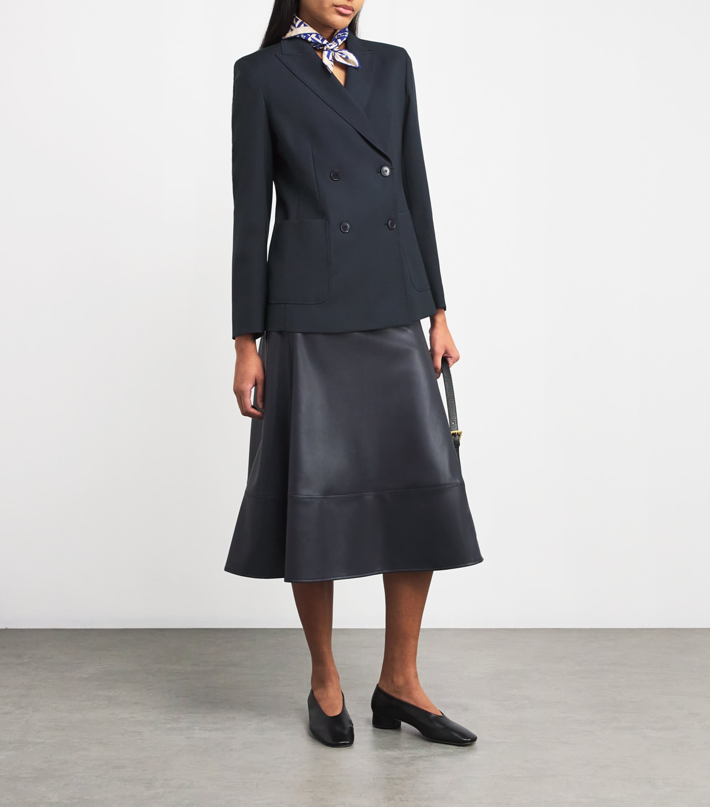 Virgin Wool Double-Breasted Blazer NAVY Image 2