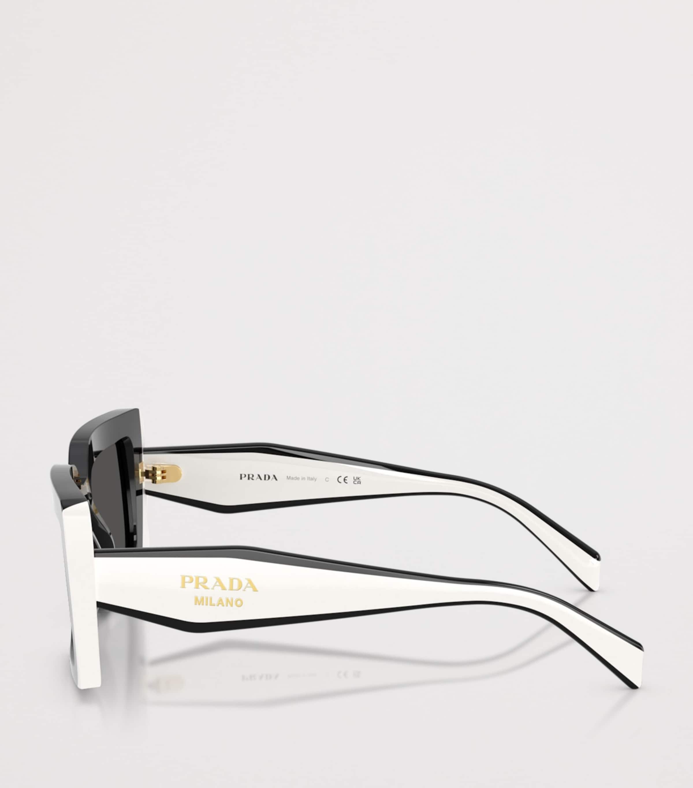 Prada PR D01S  Rectangle Sunglasses Black Image 3