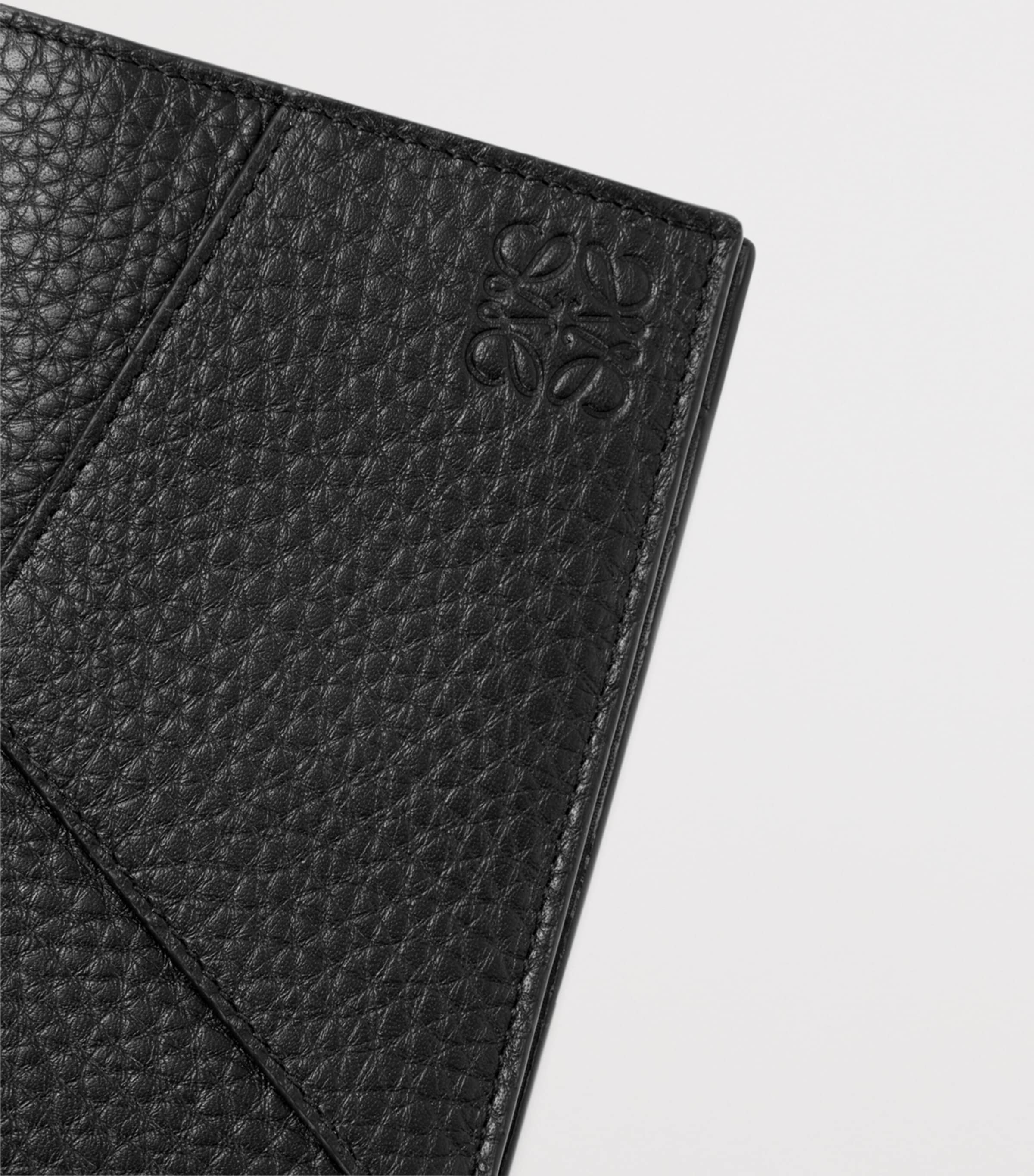 LOEWE Grained Leather Puzzle Edge Passport Cover Black Image 5
