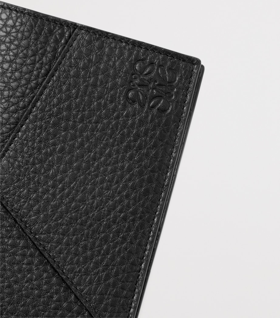 LOEWE Grained Leather Puzzle Edge Passport Cover Black Image 5