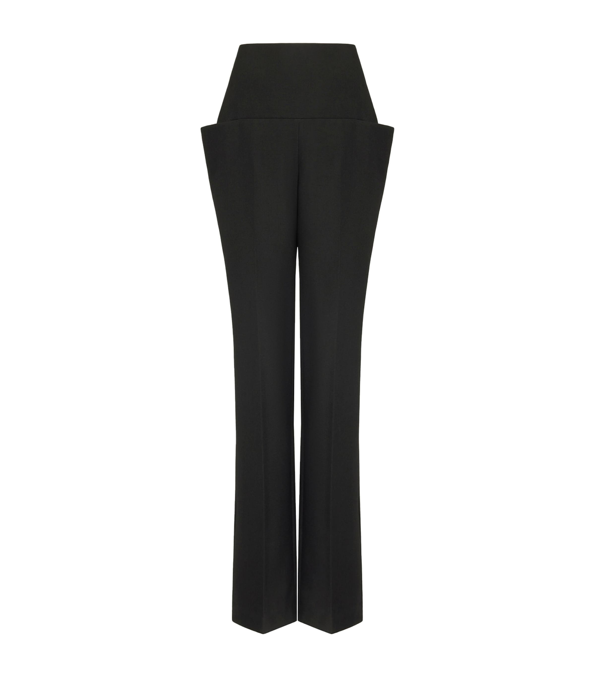 Alaïa Womens Wool Tailored Trousers Black Image 1