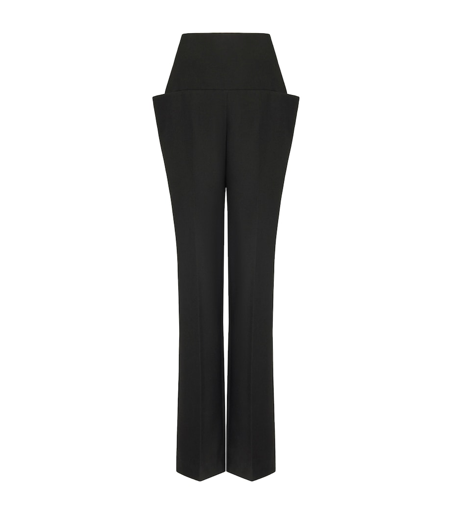 Alaïa Womens Wool Tailored Trousers Black Image 1