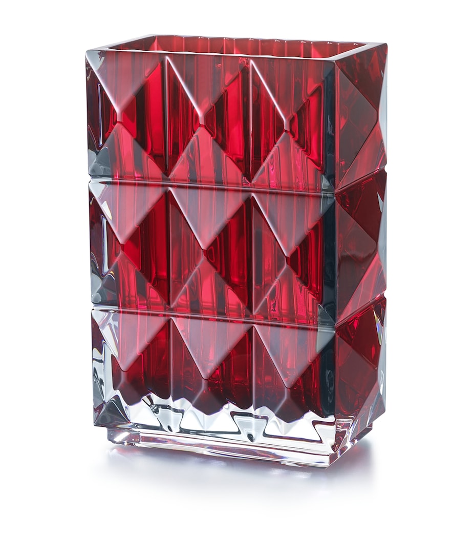 Louxor Rectangular Red Vase (15 cm) NO COLOUR Image 1