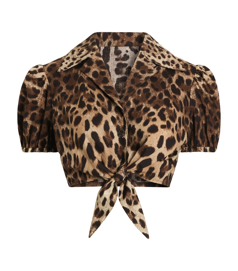 Dolce&Gabbana Womens Cotton Leopard Print Shirt Leo New Image 1