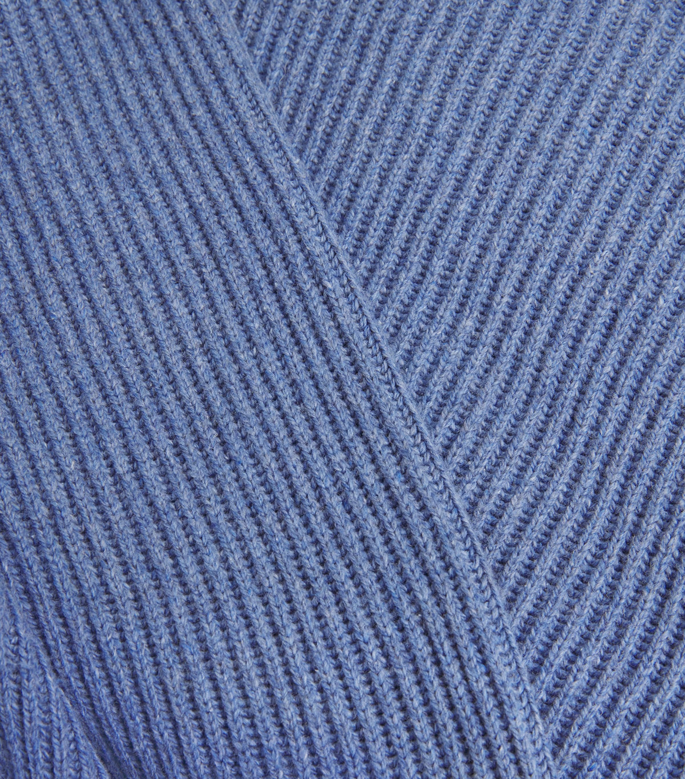 COMMAS Mens Cotton-Wool Fisherman Rib Sweater Azure Image 5