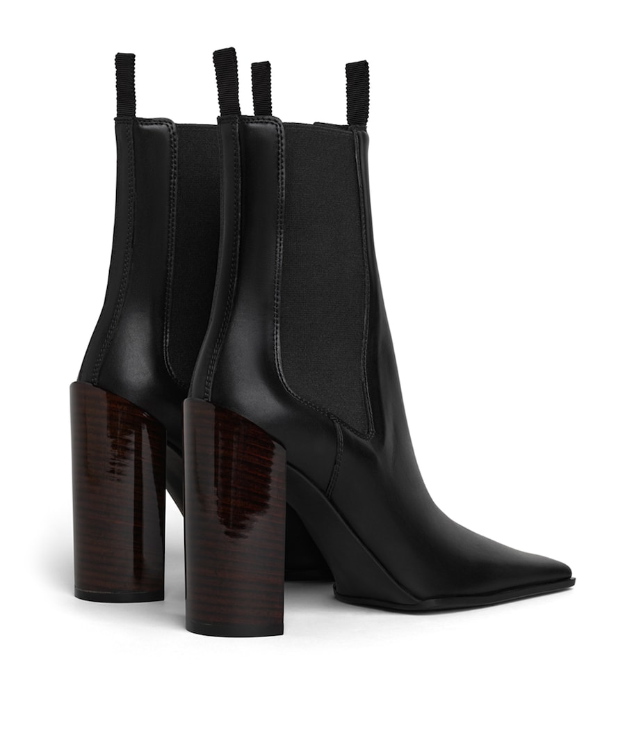 Alaïa Leather Heeled Chelsea Boots 90 Noir Image 3