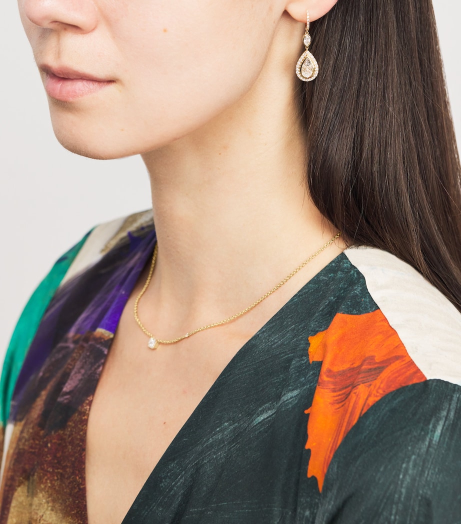 Yellow Gold and Diamond Double Pavé Pear Drop Earrings YELLOW GOLD Image 2