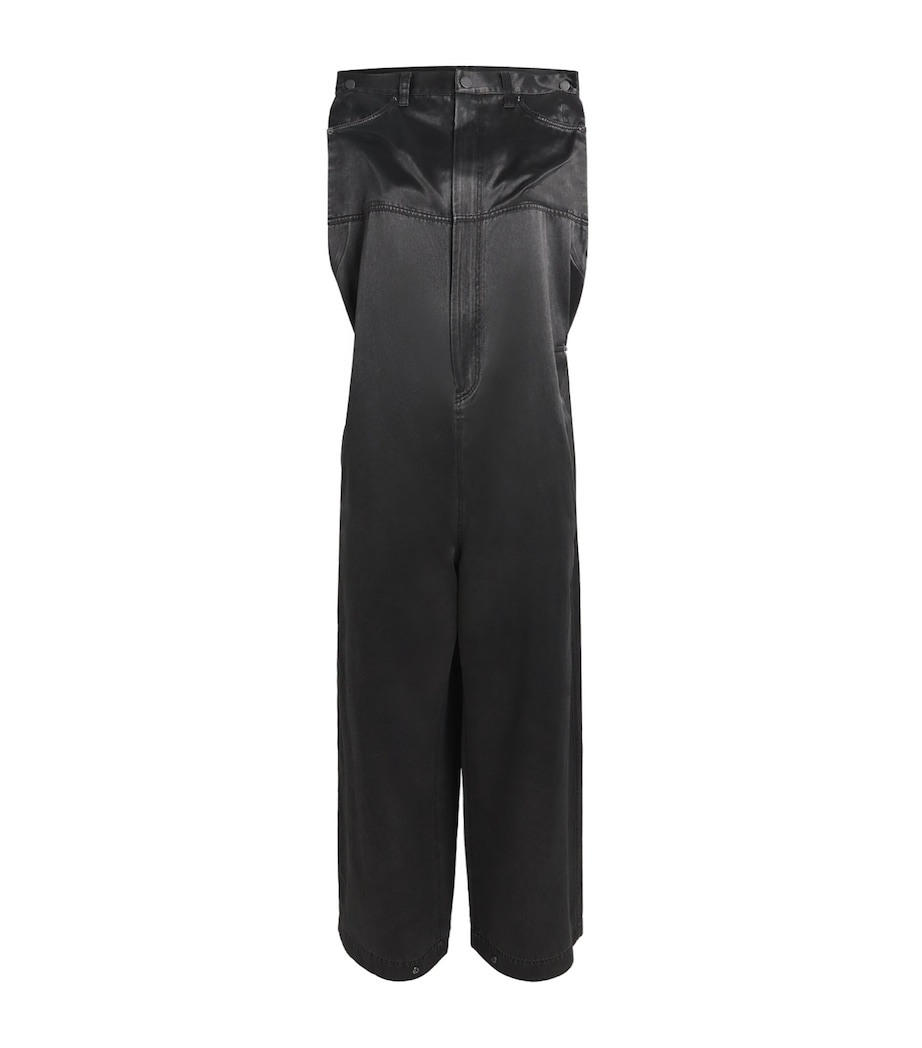 Issey Miyake Womens Pseudo Jeans Jumpsuit Charcoal Image 1