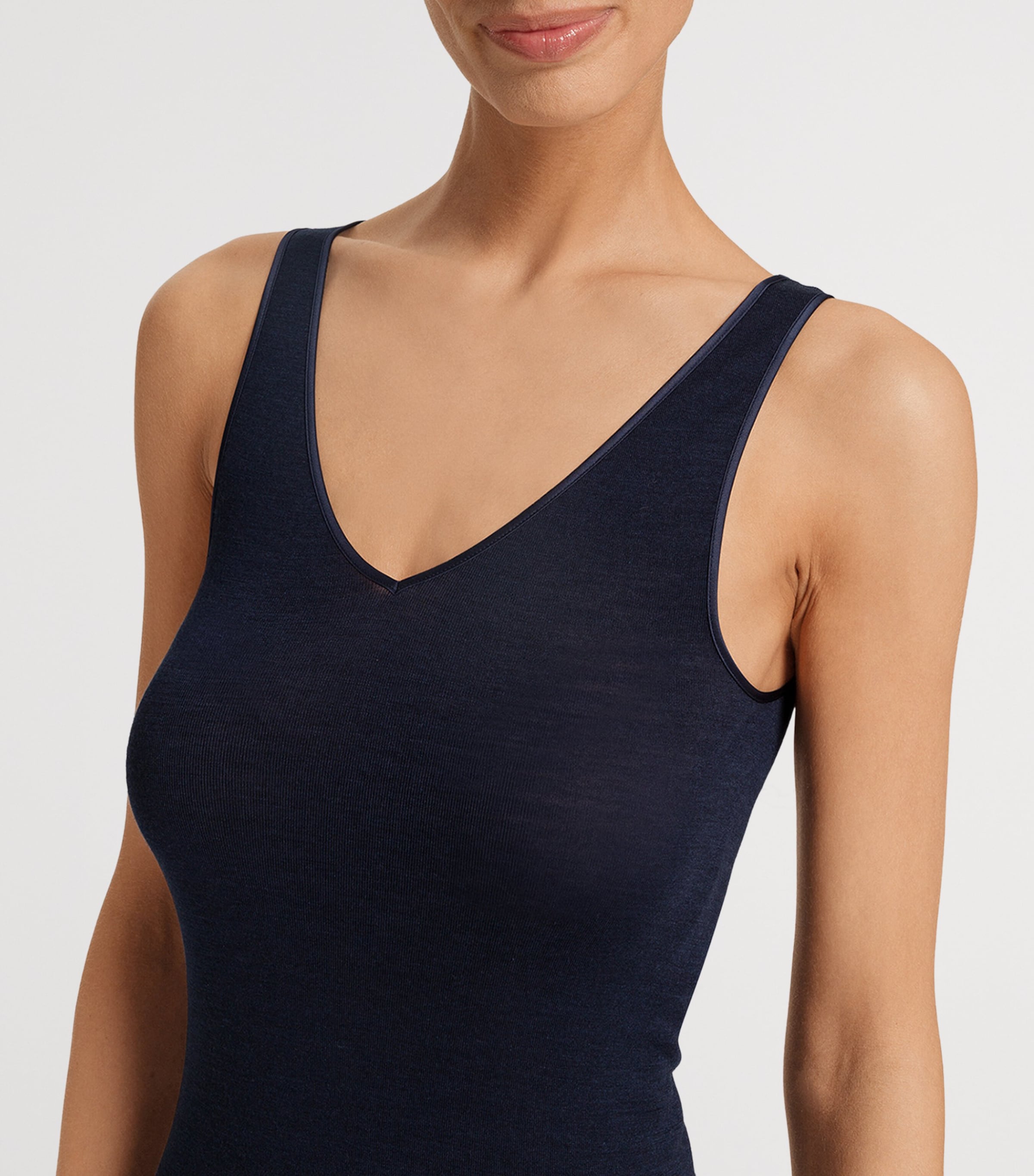 Woolen Silk Tank Top NIGHT BLUE Image 6