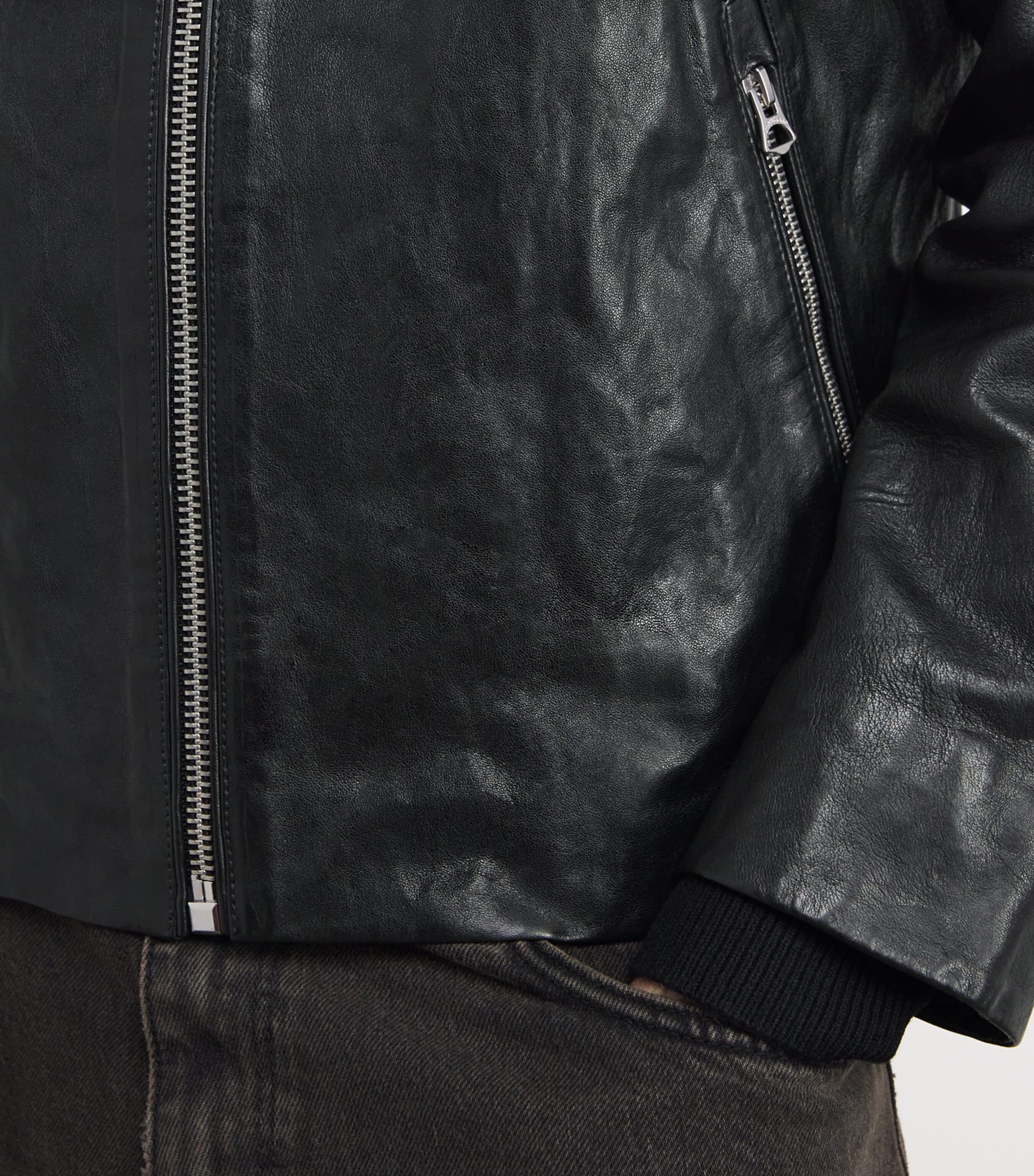 Melrose Leather Jacket BLK Image 6