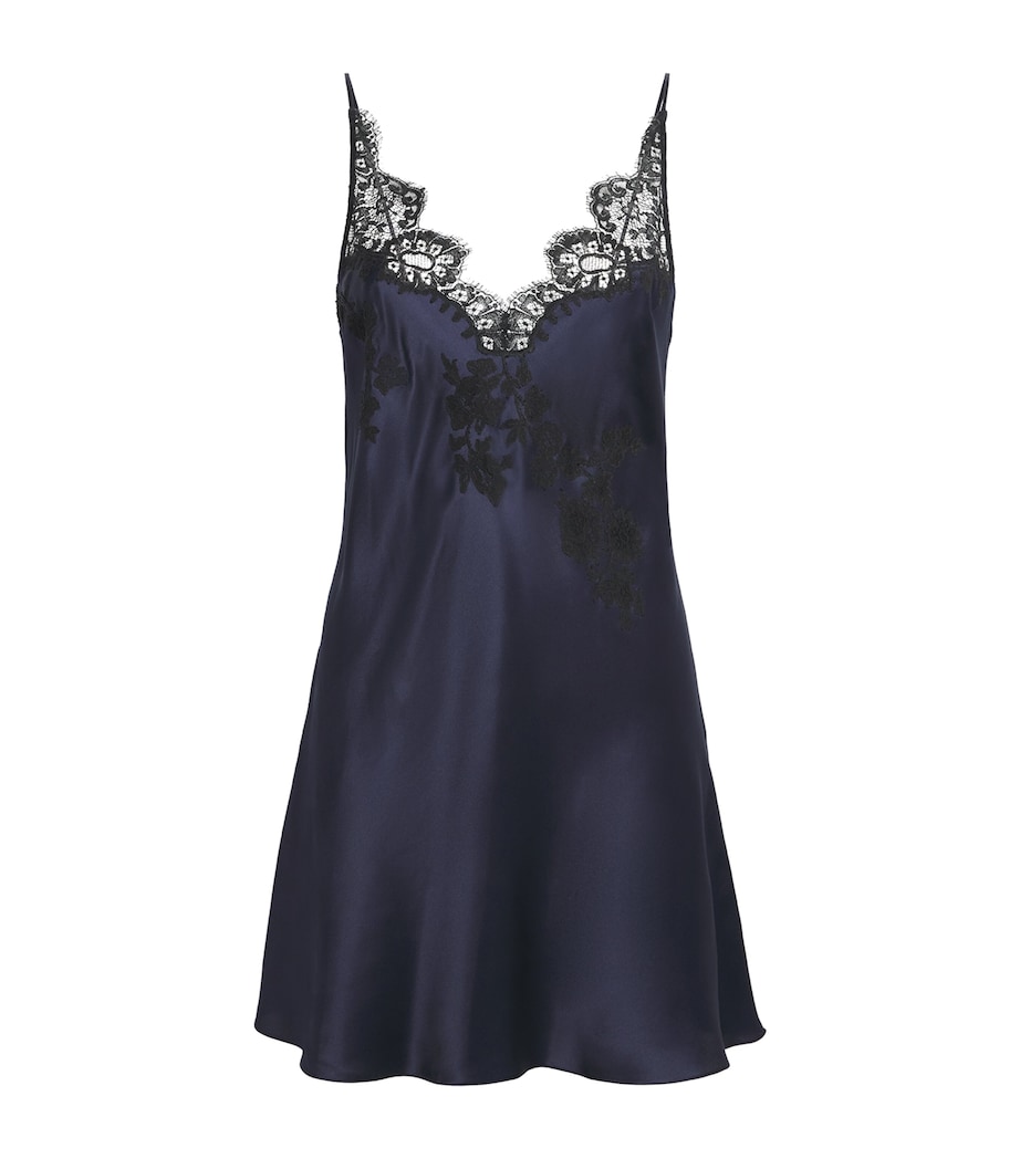 Silk Babydoll Julia Slip Dress MARINEBLUE/BLACK Image 1