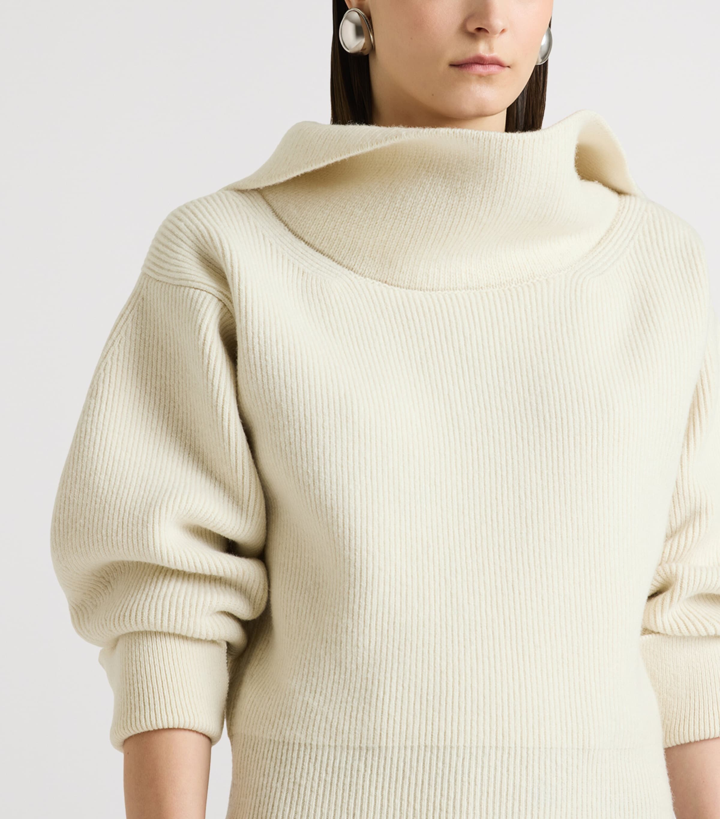 Givenchy Womens Wool-Blend Slashed Sweater Image 4