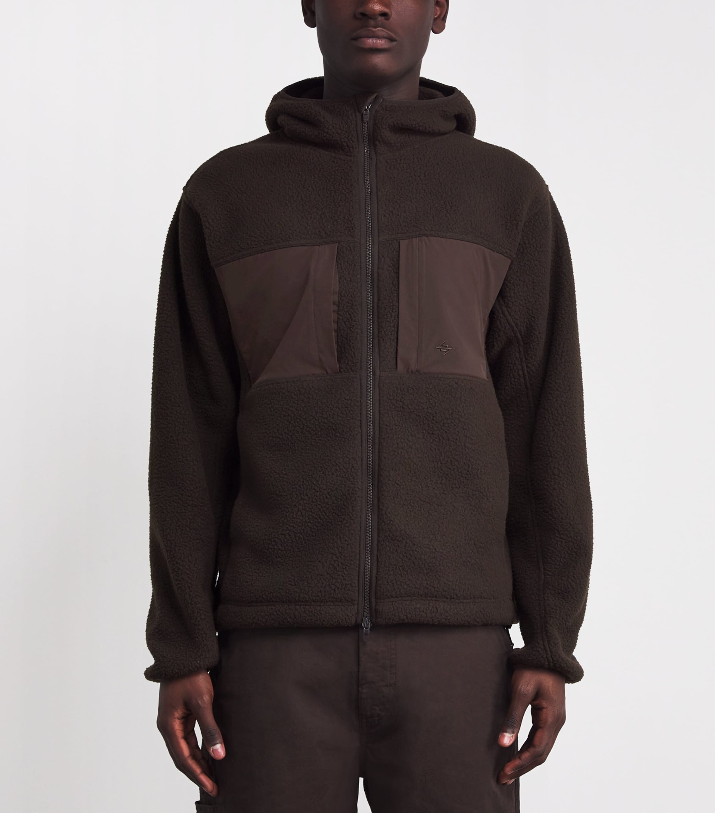 247 Borg Fleece Jacket CHOCOLATE Image 3