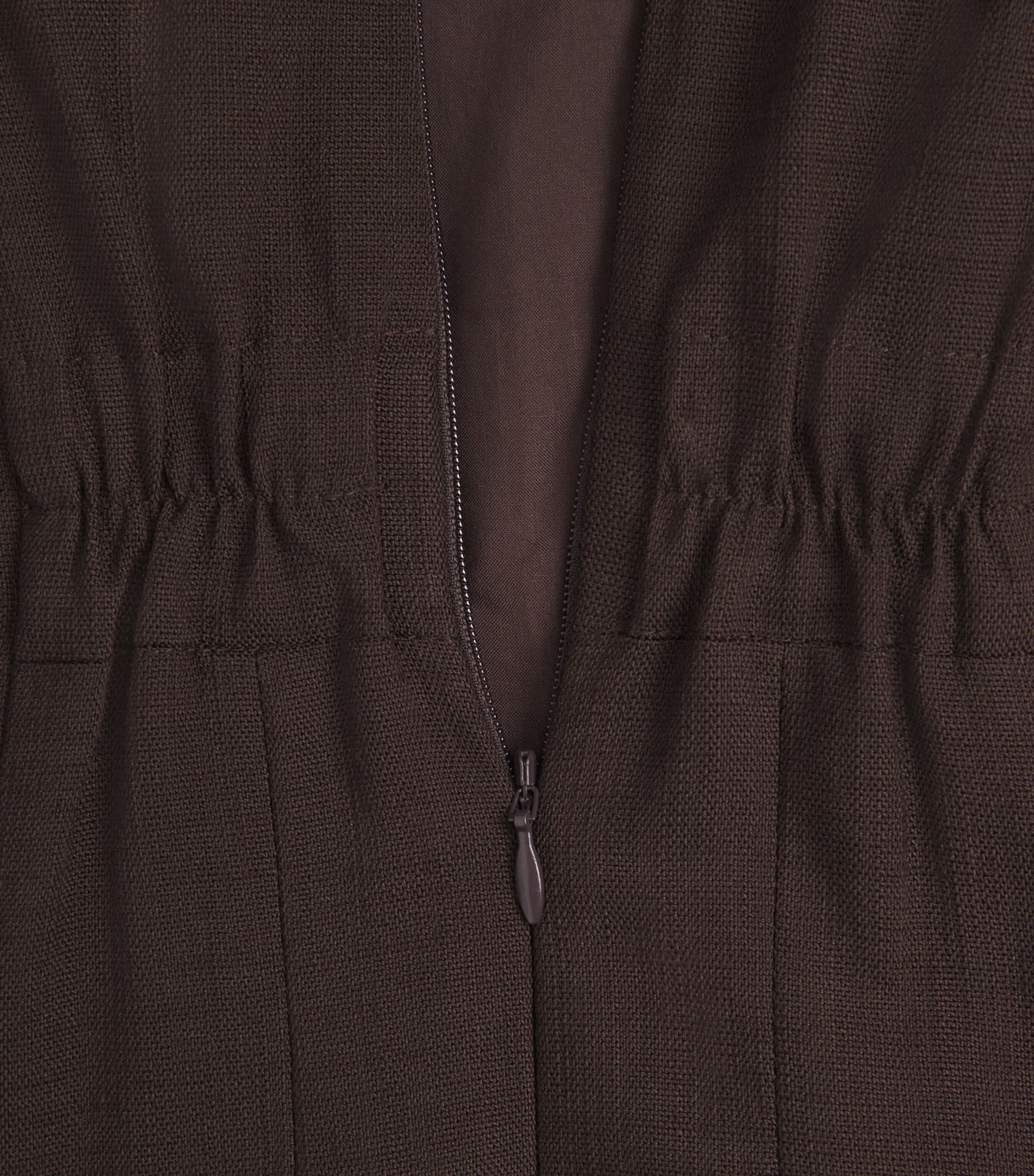 ME+EM Womens Contour Seamed Midi Dress Cocoa Brown Image 6