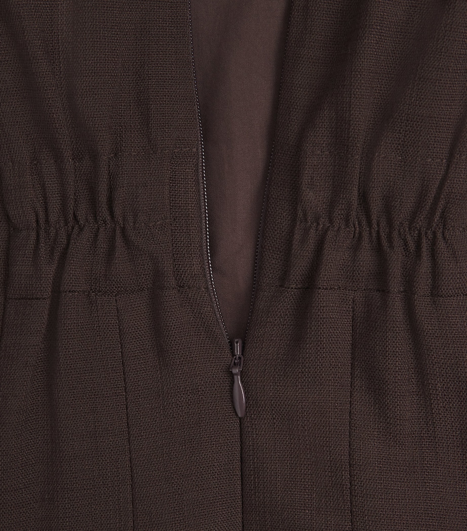 ME+EM Womens Contour Seamed Midi Dress Cocoa Brown Image 6