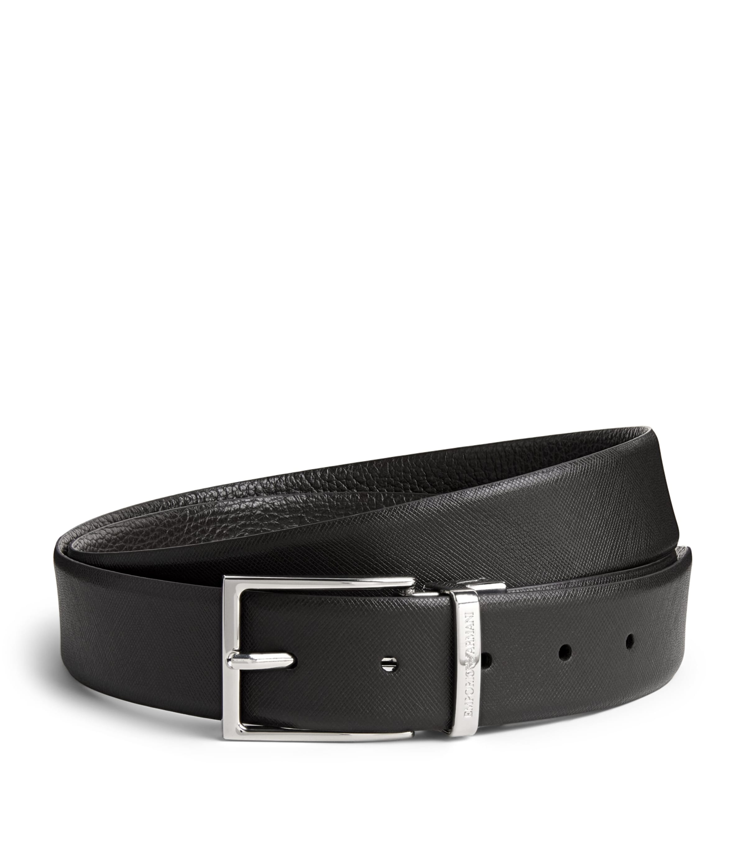 Emporio Armani Grained Leather Belt Image 1