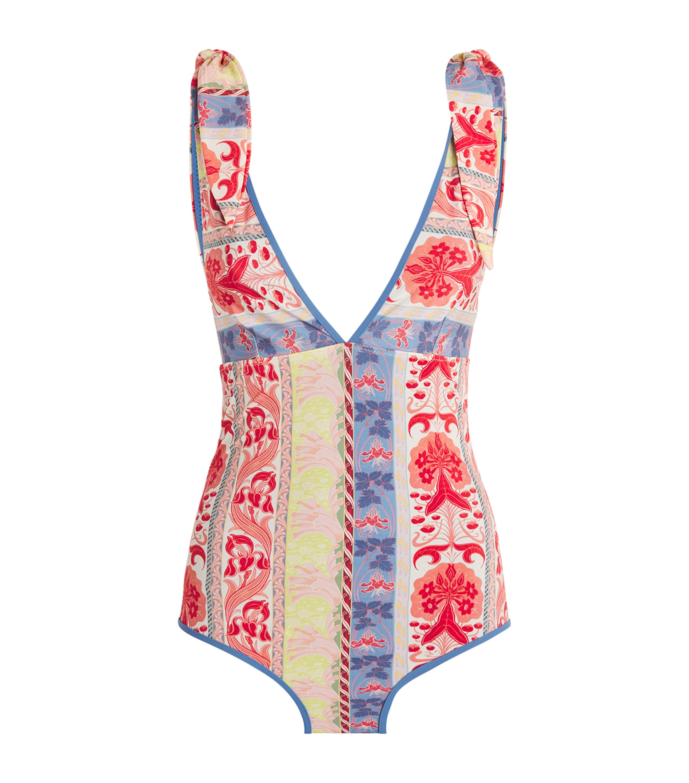 Etro Multi Print Tie-shoulder Swimsuit