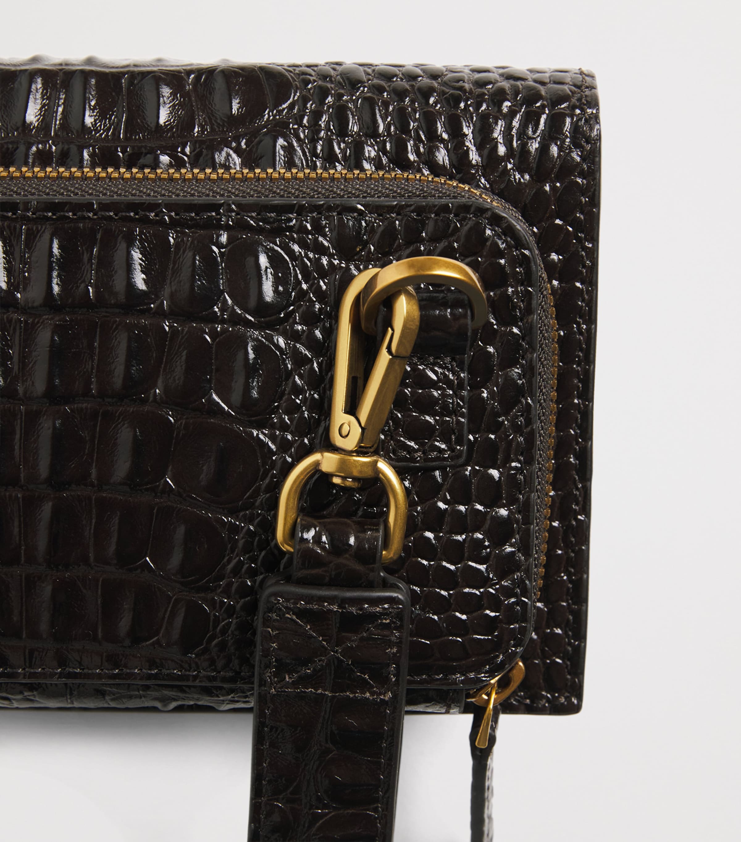 Leather Croc-Embossed Rectangular Case UB104 Image 3