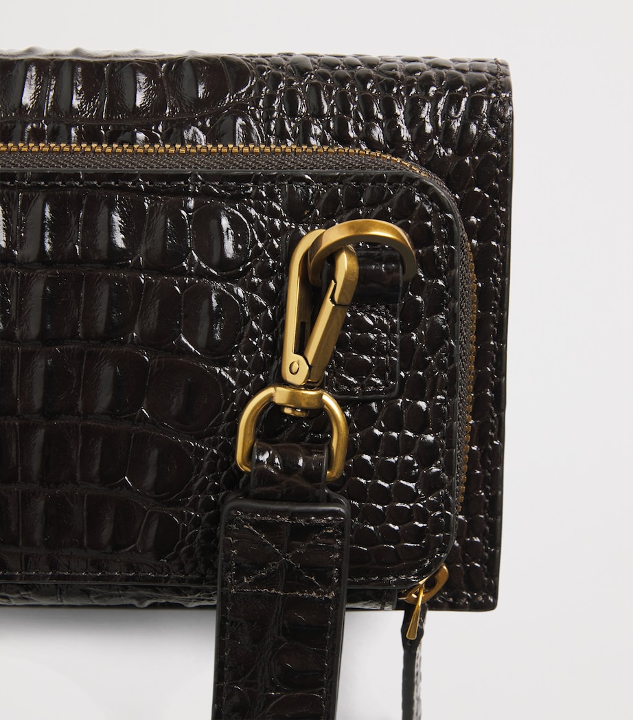 Leather Croc-Embossed Rectangular Case UB104 Image 3