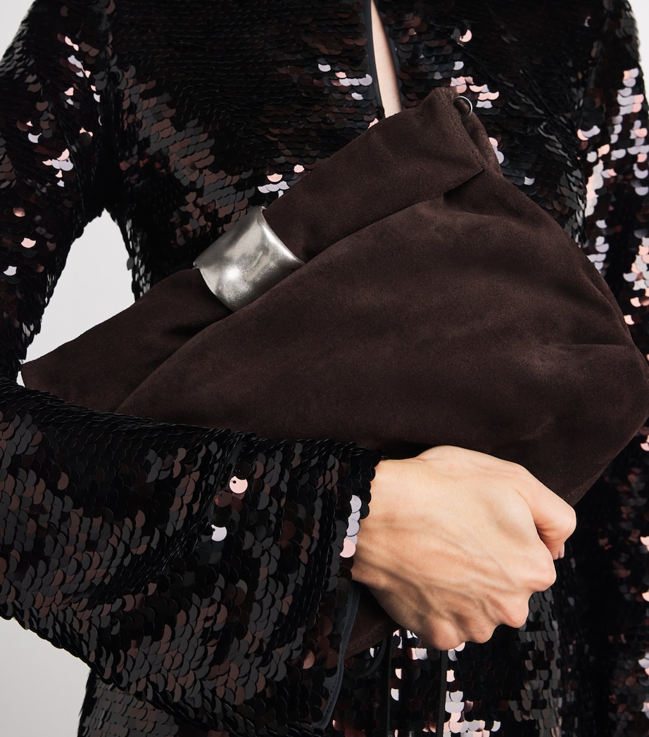 Suede Cuff Clutch Bag ESPR ESPRESSO Image 2