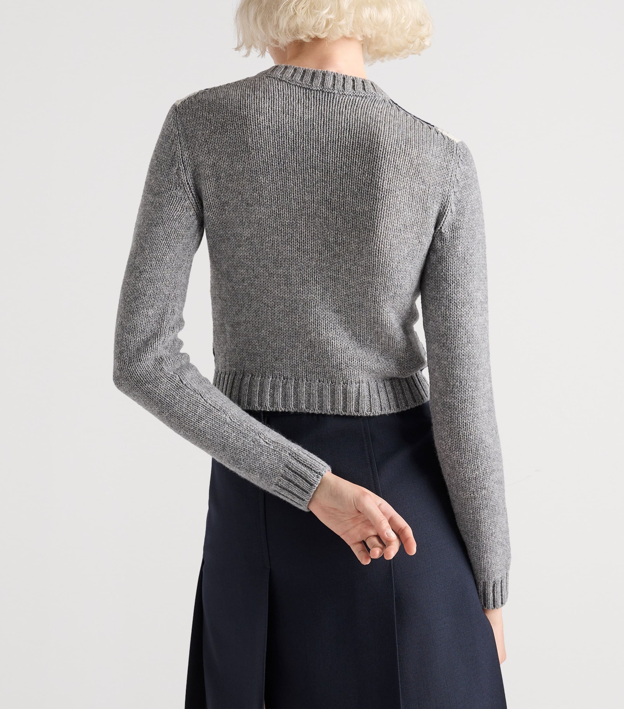 Cashmere Argyle Cardigan F0031 Image 5