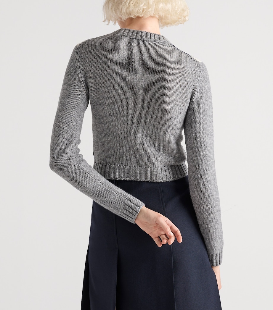 Cashmere Argyle Cardigan F0031 Image 5