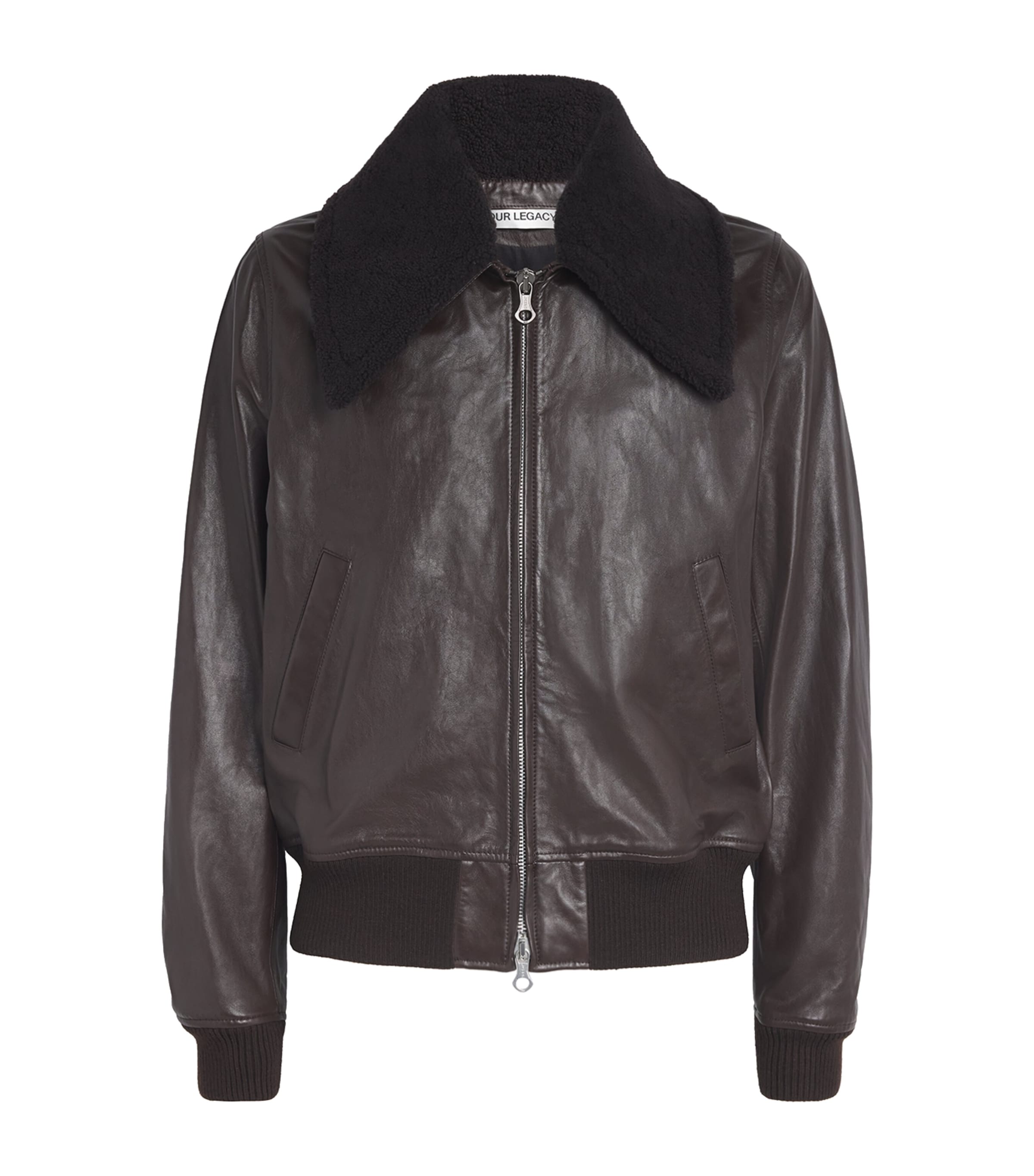 Leather Adaptable Pharos Bomber Jacket UMBER BROWN Image 1